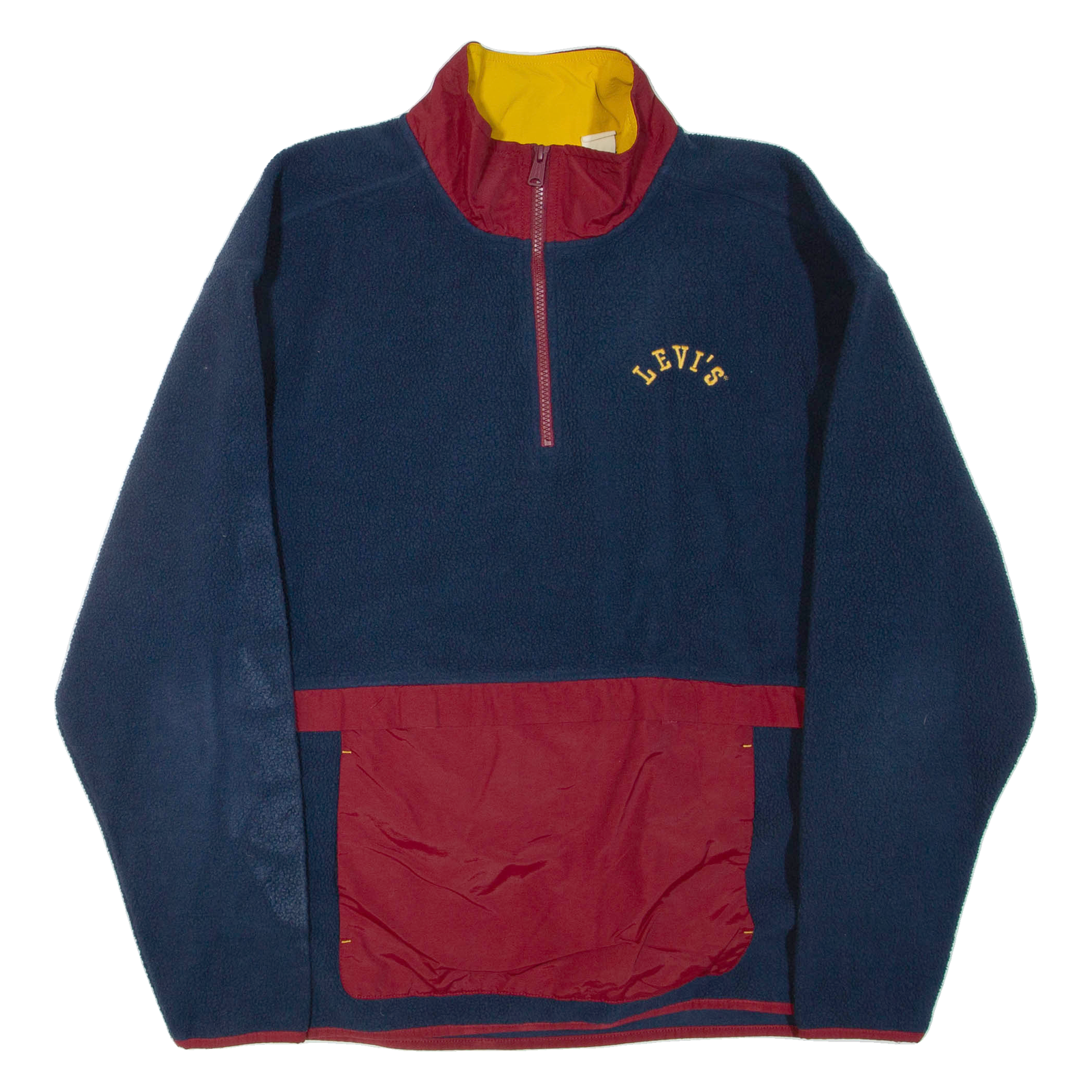 LEVI'S 1/4 Zip Mens Fleece Jacket Blue L Refurbished - N/A refurbished available on Cerqular