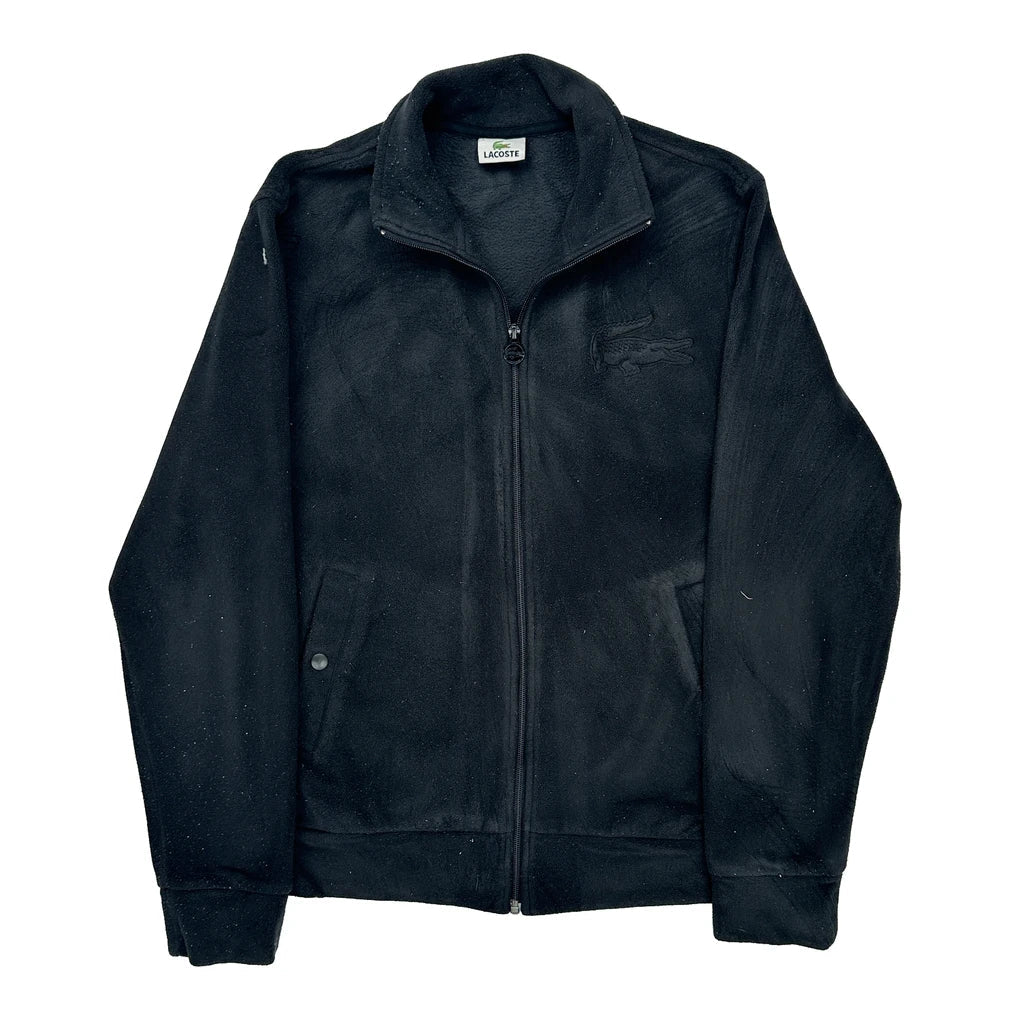 Lacoste Fleece - Medium Black Polyester Refurbished - Thrifted (note: this is a term often used to describe second- refurbished available on Cerqular