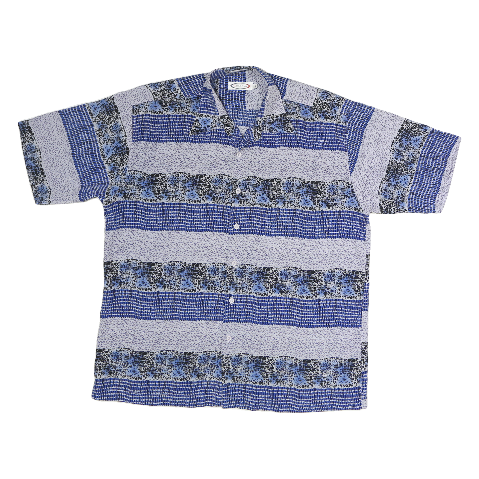 Buy CHAROVA Mens Blue & Black Patterned Cotton Blend Shirt XL Summer Casual Short Refurbished - $15.59 CHAROVA Mens Blue & Black Patterned Cotton Blend Shirt XL Summer Casual Short Refurbished - N/A refurbished available on Cerqular