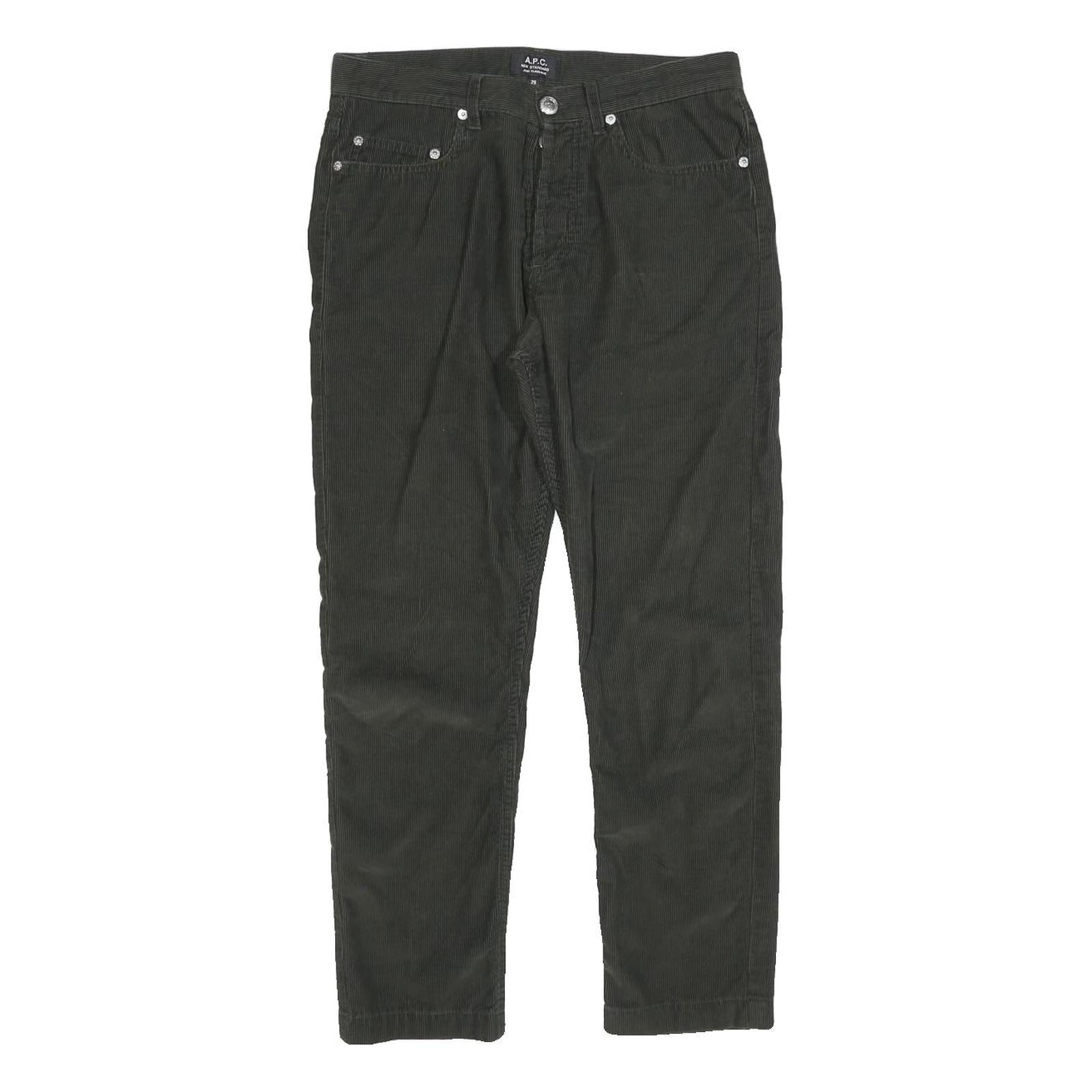 APC Womens Black Corduroy Slim Tapered Trousers W29 L27 Button Closure Refurbished - N/A refurbished available on Cerqular