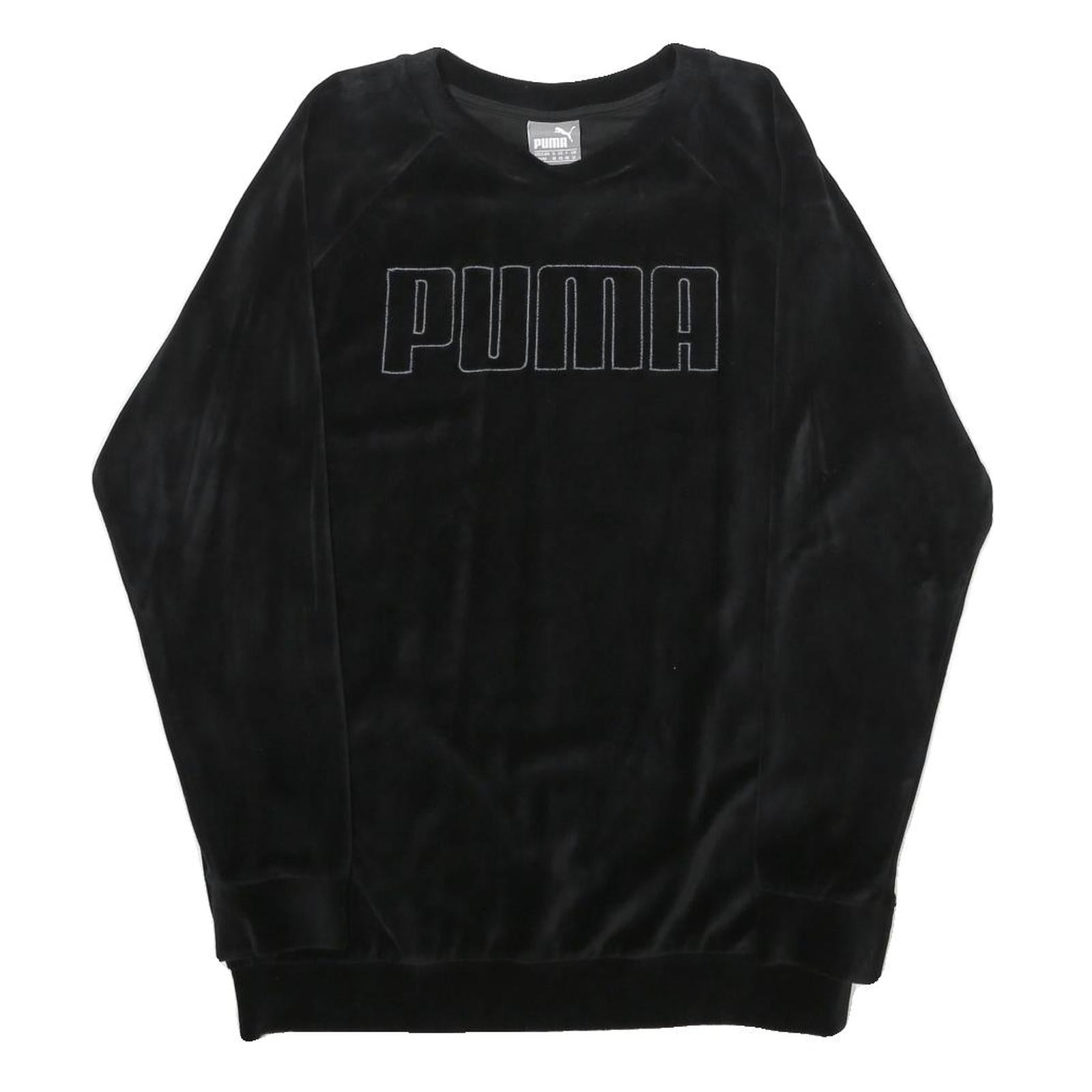 Buy PUMA Womens Black Velvet Crew Neck UK 12 Sweatshirt Pullover Logo Embroidered Refurbished - $35.09 PUMA Womens Black Velvet Crew Neck UK 12 Sweatshirt Pullover Logo Embroidered Refurbished - N/A refurbished available on Cerqular