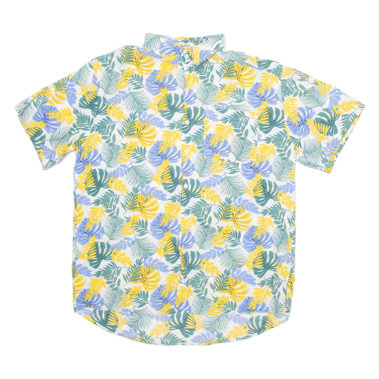 MC STUDIOS Mens Hawaiian Shirt Green Floral L Refurbished - N/A refurbished available on Cerqular