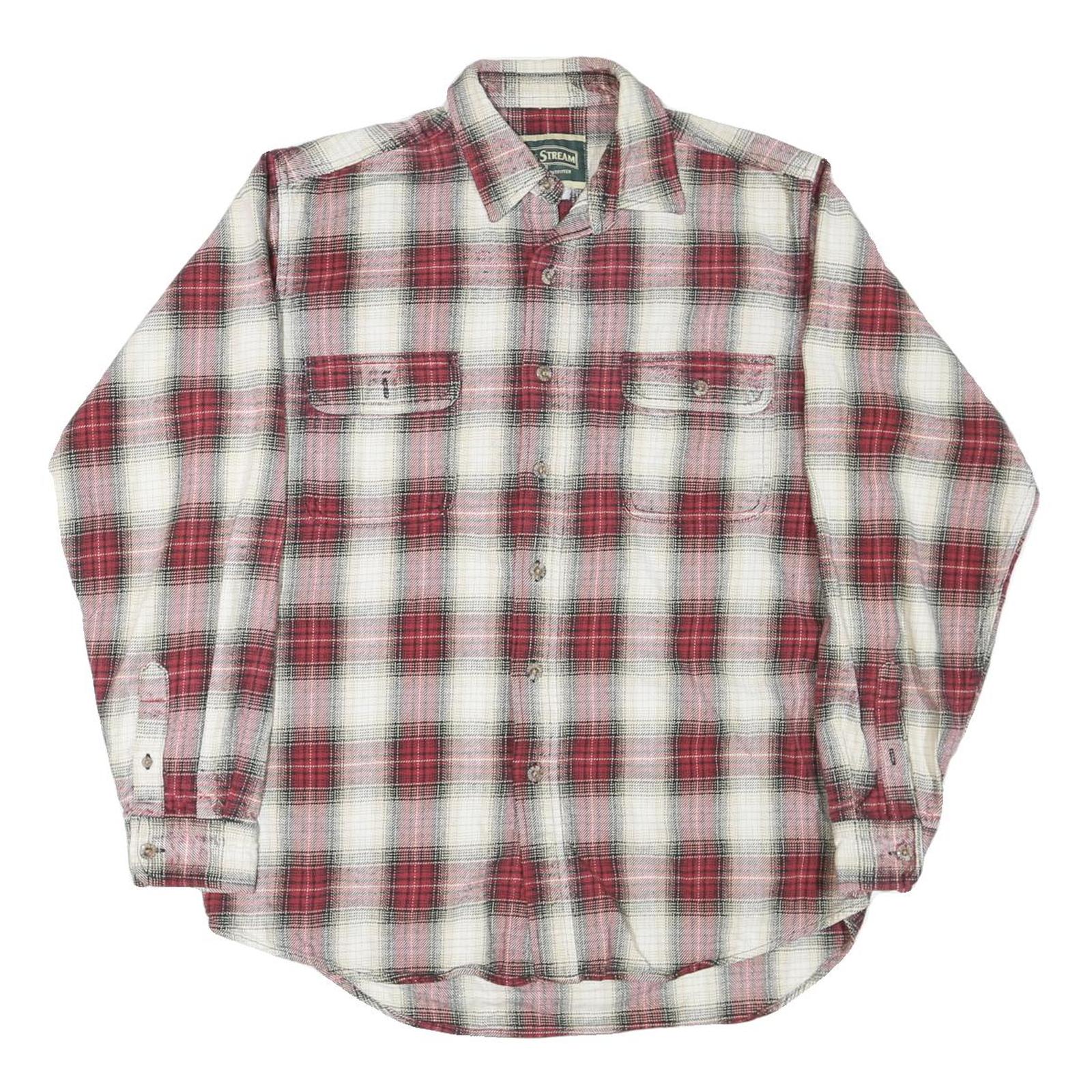 FIELD & STREAM Mens Red & White Check Shirt L Long Sleeve Cotton Blend Casual Refurbished - N/A refurbished available on Cerqular