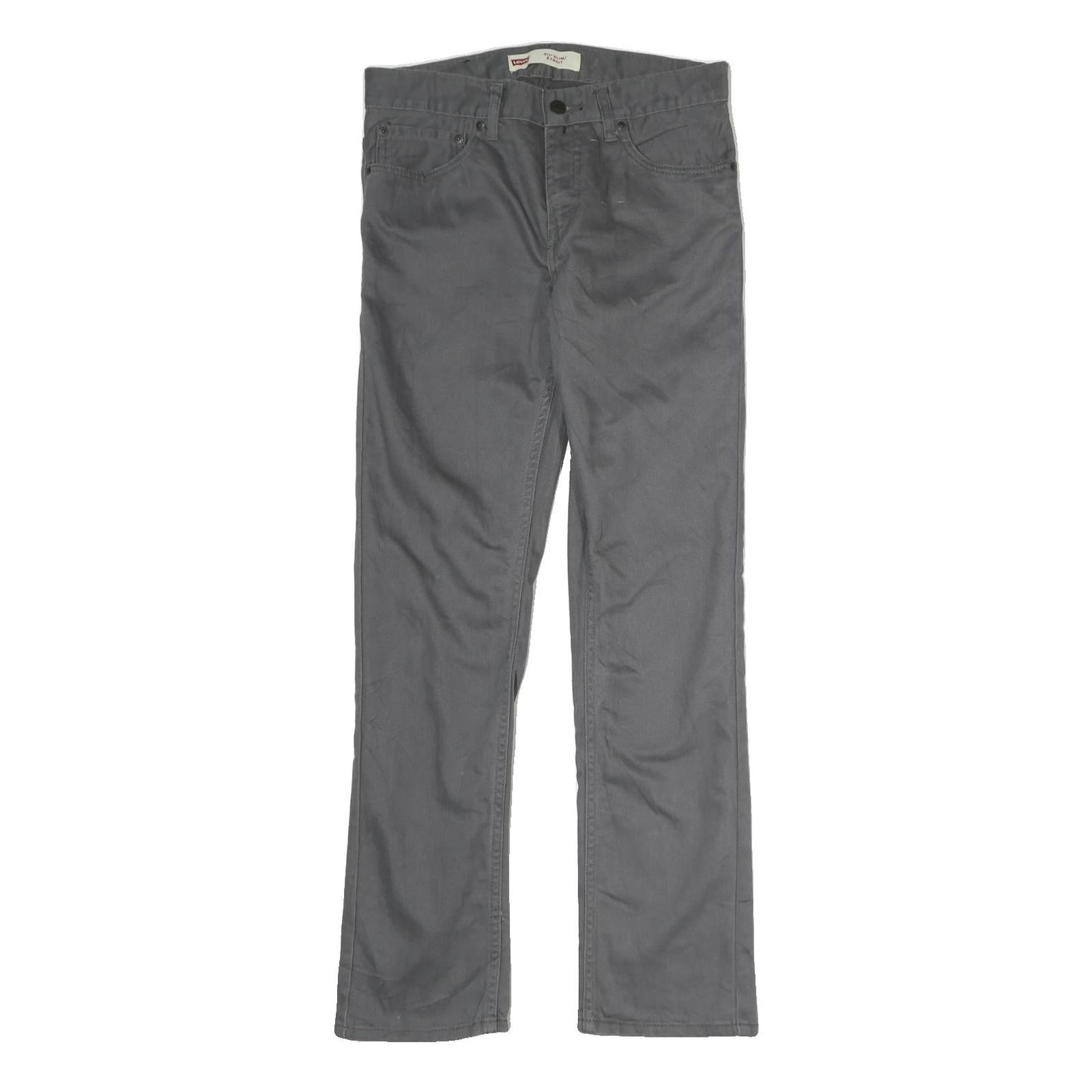 LEVI'S Mens Cotton Grey Slim Straight Trousers W29 L29 Casual Comfortable Zip Refurbished - N/A refurbished available on Cerqular