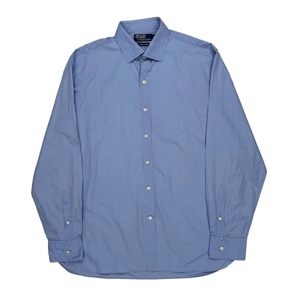 Polo By Ralph Lauren Shirt - XL Blue Cotton Refurbished - Thrifted (note: this is a term often used to describe second- refurbished available on Cerqular