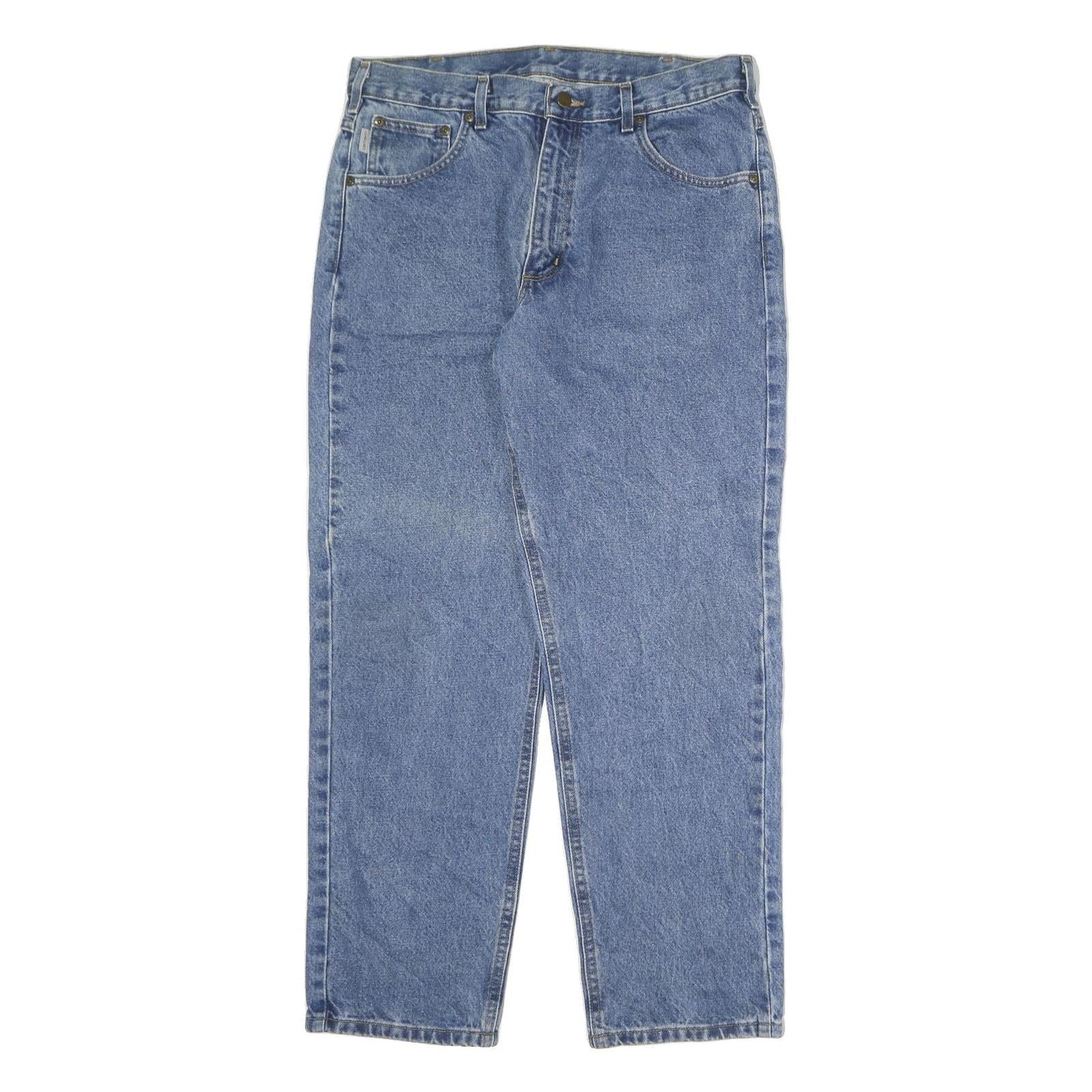 CARHARTT Mens Jeans Blue Relaxed Straight Denim Medium W36 L30 Workwear Refurbished - N/A refurbished available on Cerqular