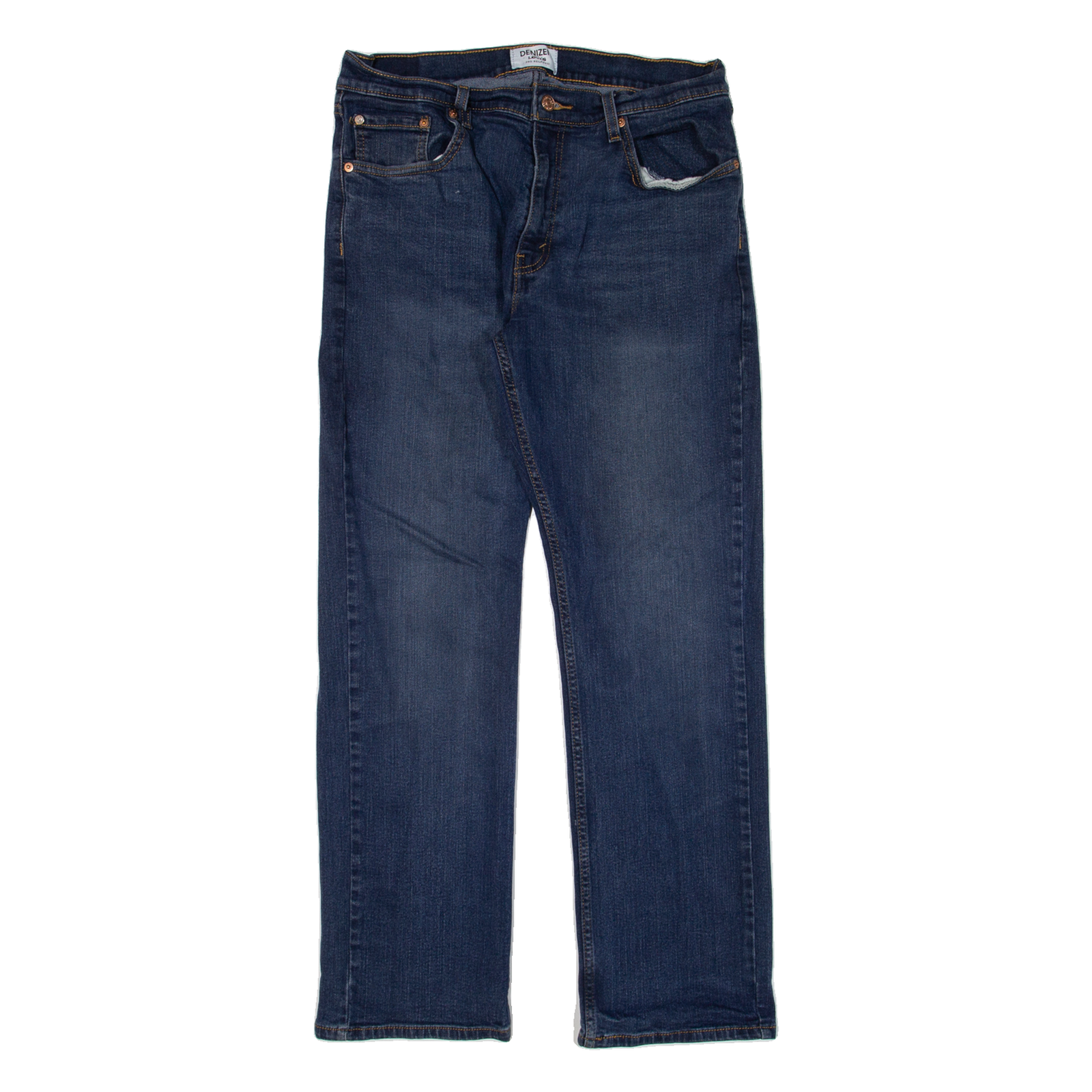 LEVI'S DENIZEN Womens Jeans Blue Relaxed Straight W32 L30 Refurbished - N/A refurbished available on Cerqular