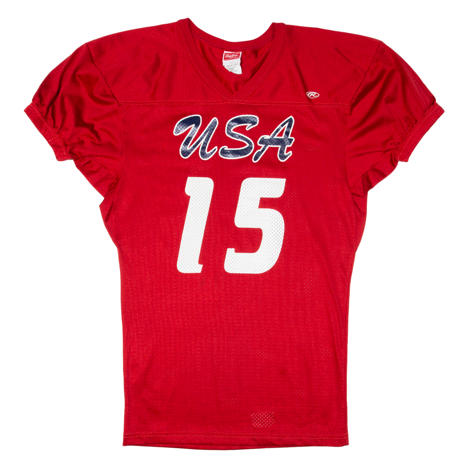 RAWLINGS Mens Jersey Red USA V-Neck Nylon M Refurbished - N/A refurbished available on Cerqular