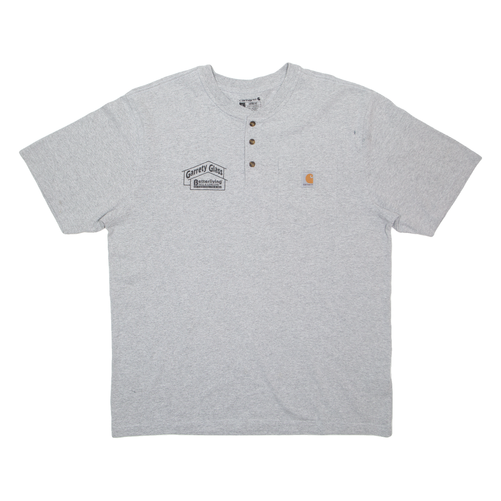 Buy CARHARTT Garrety Glass Loose Fit Mens T-Shirt Grey Button Neck L Refurbished - $23.39 CARHARTT Garrety Glass Loose Fit Mens T-Shirt Grey Button Neck L Refurbished - N/A refurbished available on Cerqular