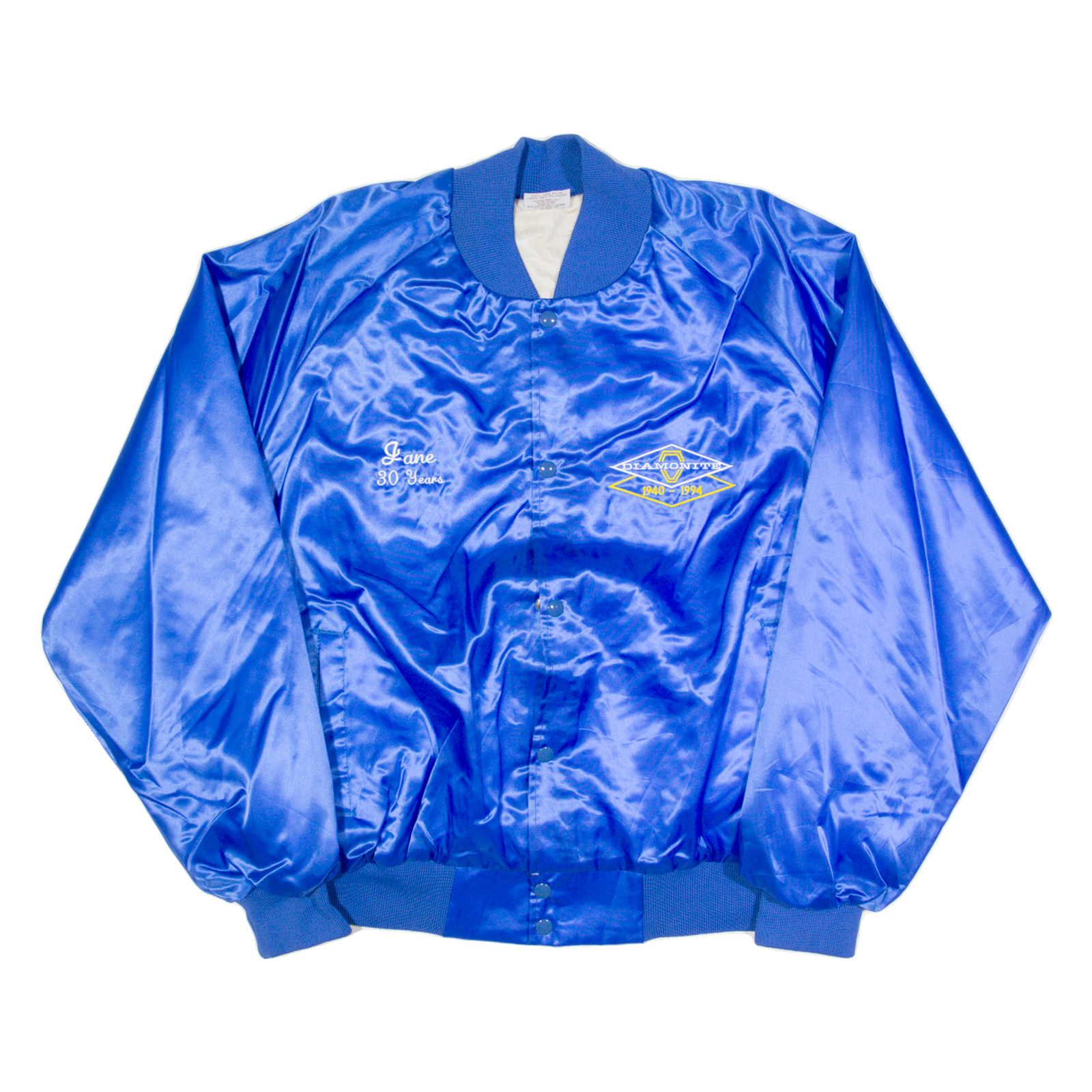 AUBURN SPORTSWEAR Diamontte Womens Varsity Jacket Blue 90s USA 2XL Refurbished - N/A refurbished available on Cerqular