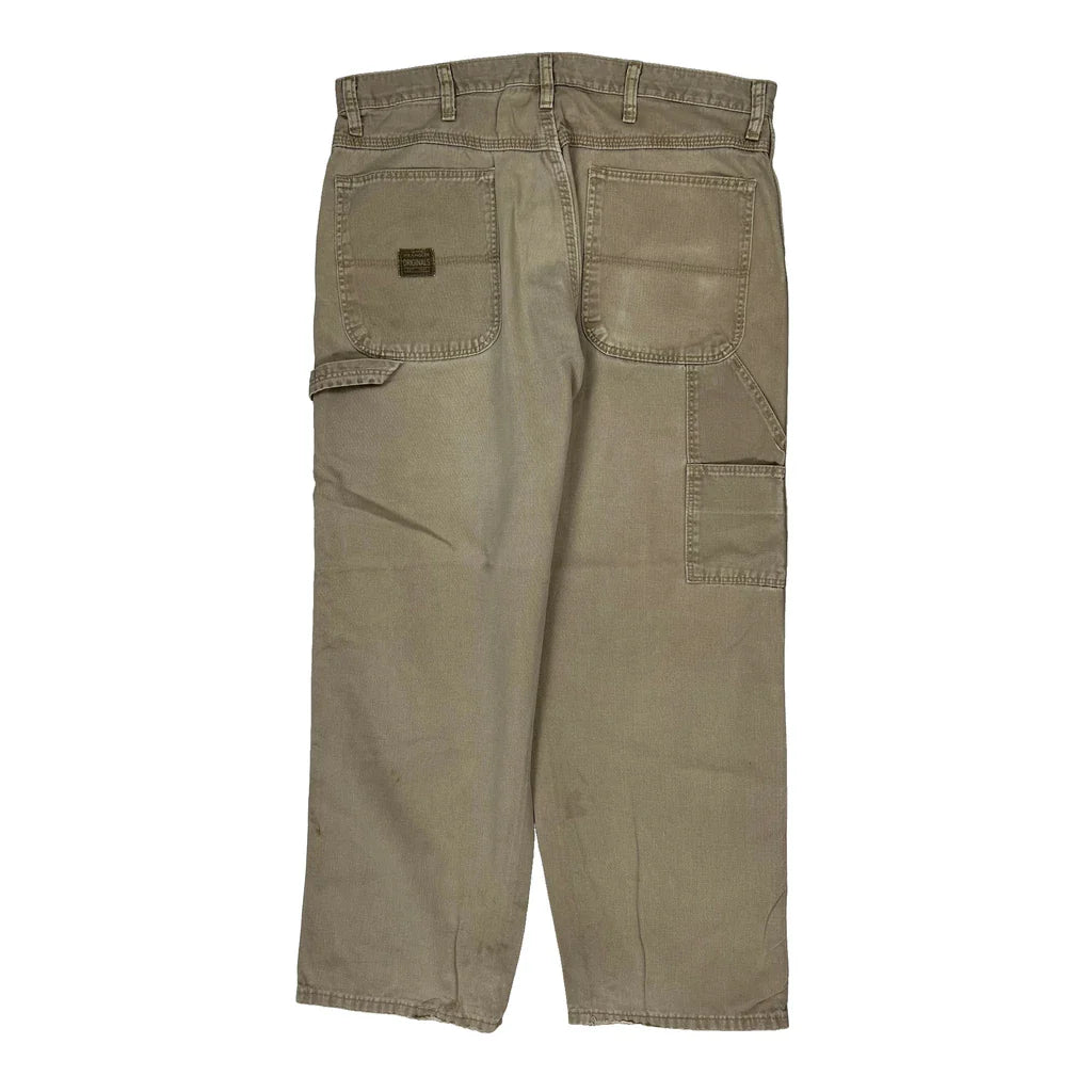 Buy Wrangler Carpenter Trousers - 34W 27L Beige Cotton Refurbished - $40.19 Wrangler Carpenter Trousers - 34W 27L Beige Cotton Refurbished - Thrifted (note: this is a term often used to describe second- refurbished available on Cerqular