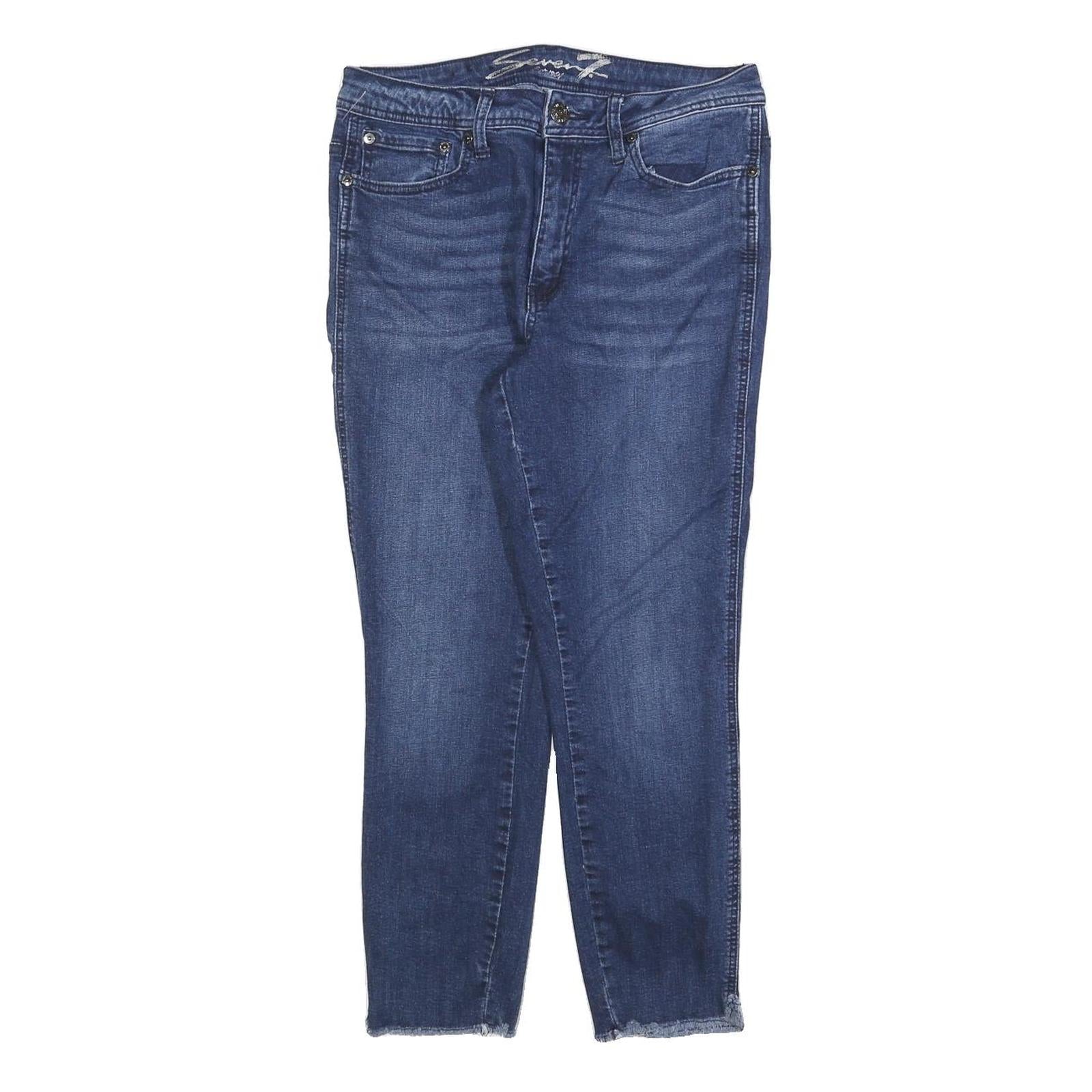 7 FOR ALL MANKIND Womens Jeans Blue Slim Skinny Denim Light W28 L24 Stylish Refurbished - N/A refurbished available on Cerqular