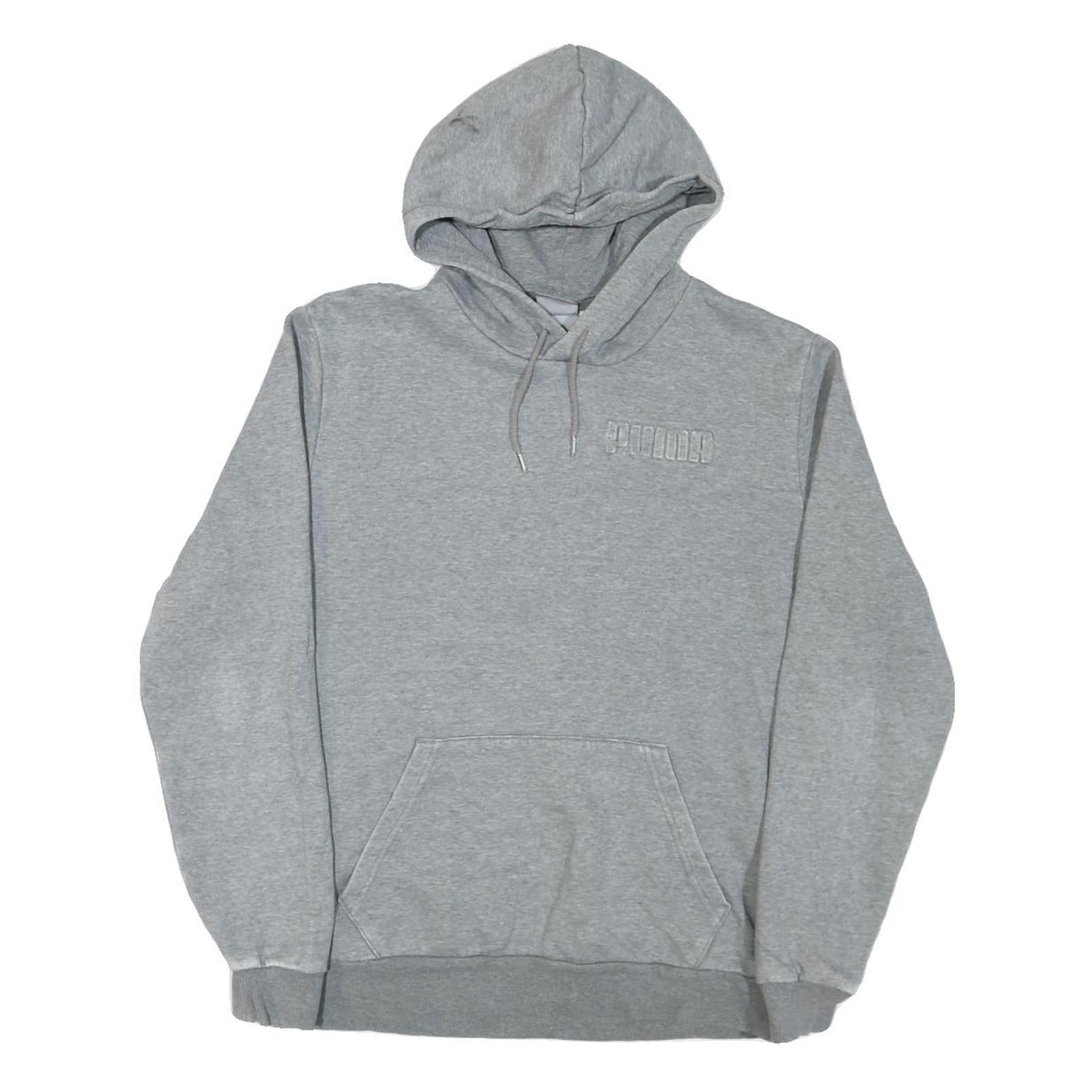 PUMA Mens Grey Hoodie Pullover M Cotton Blend Casual Wear Sweatshirt Refurbished - N/A refurbished available on Cerqular