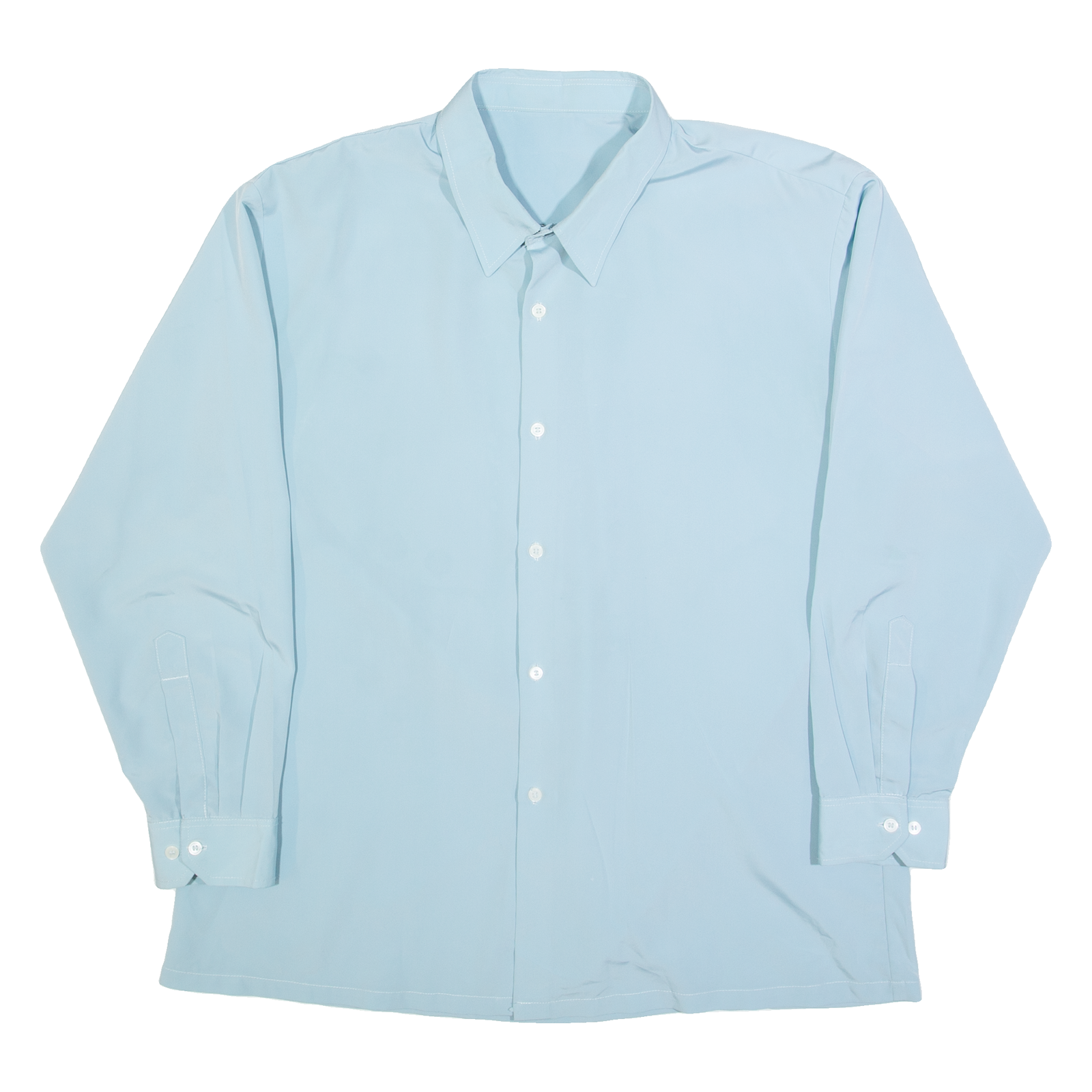 Mens Plain Shirt Blue Long Sleeve L Refurbished - N/A refurbished available on Cerqular