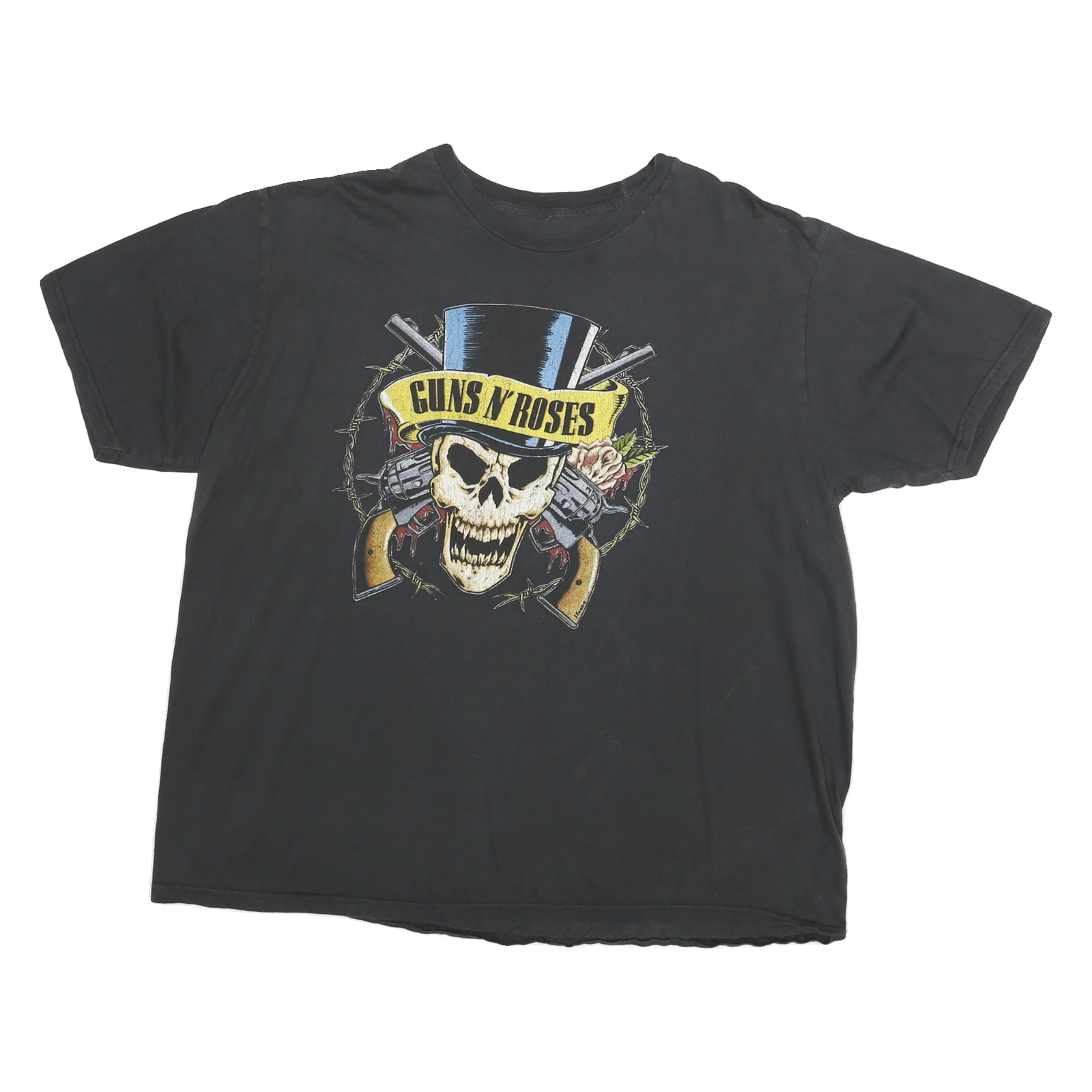 BRAVADO Mens Black Guns N Roses Graphic T-Shirt 2XL Short Sleeve Crew Neck Rock Refurbished - N/A refurbished available on Cerqular