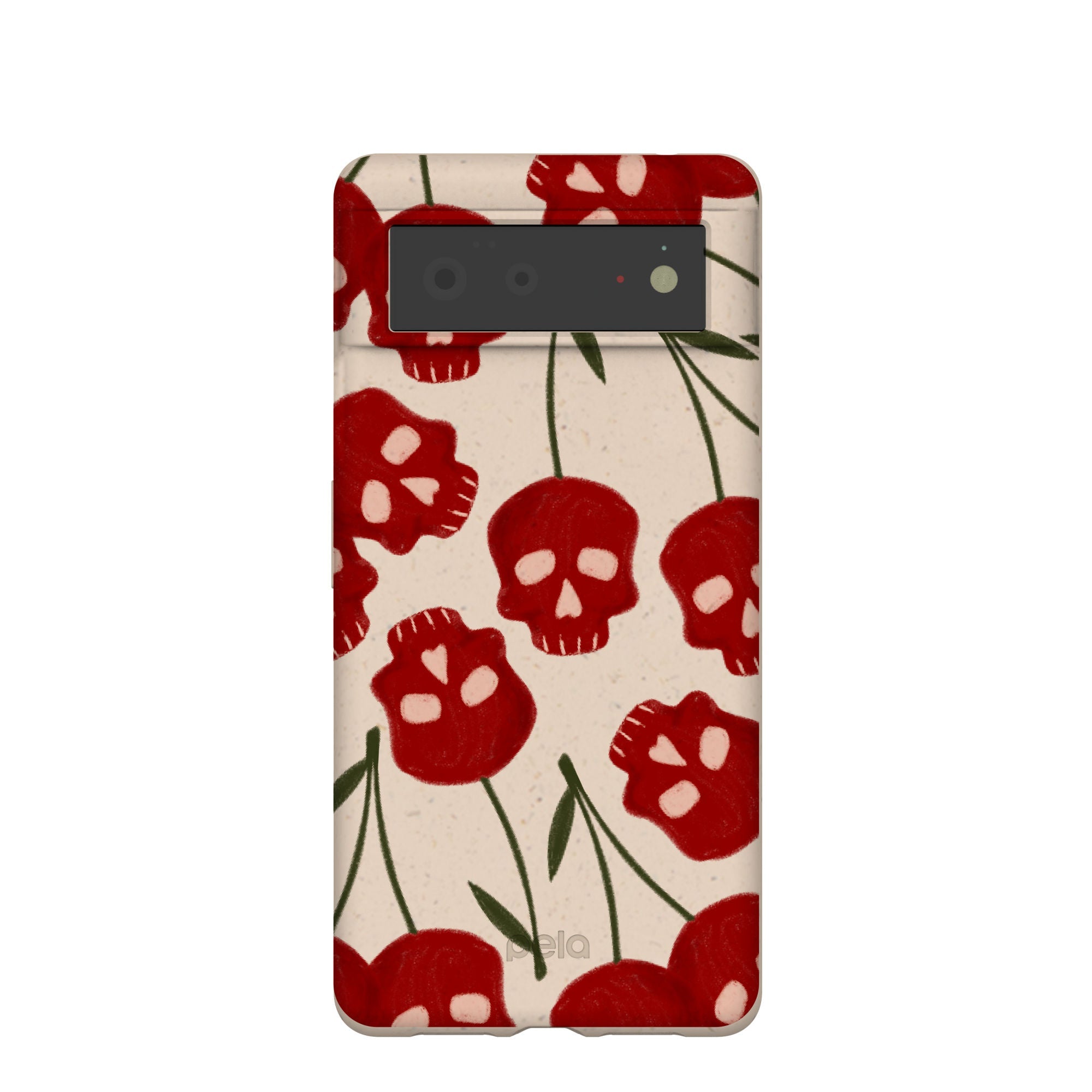 Seashell Scary Cherry Google Pixel 6 Case Refurbished - Pela Case refurbished available on Cerqular