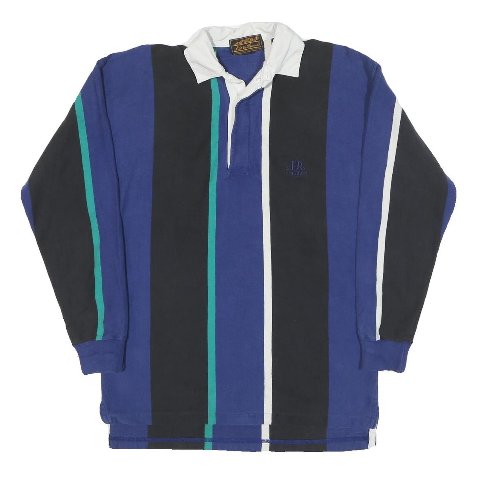 Buy EDDIE BAUER Mens Blue & Black Vertical Stripe Long Sleeve Polo Shirt S Cotton Refurbished - $55.89 EDDIE BAUER Mens Blue & Black Vertical Stripe Long Sleeve Polo Shirt S Cotton Refurbished - N/A refurbished available on Cerqular