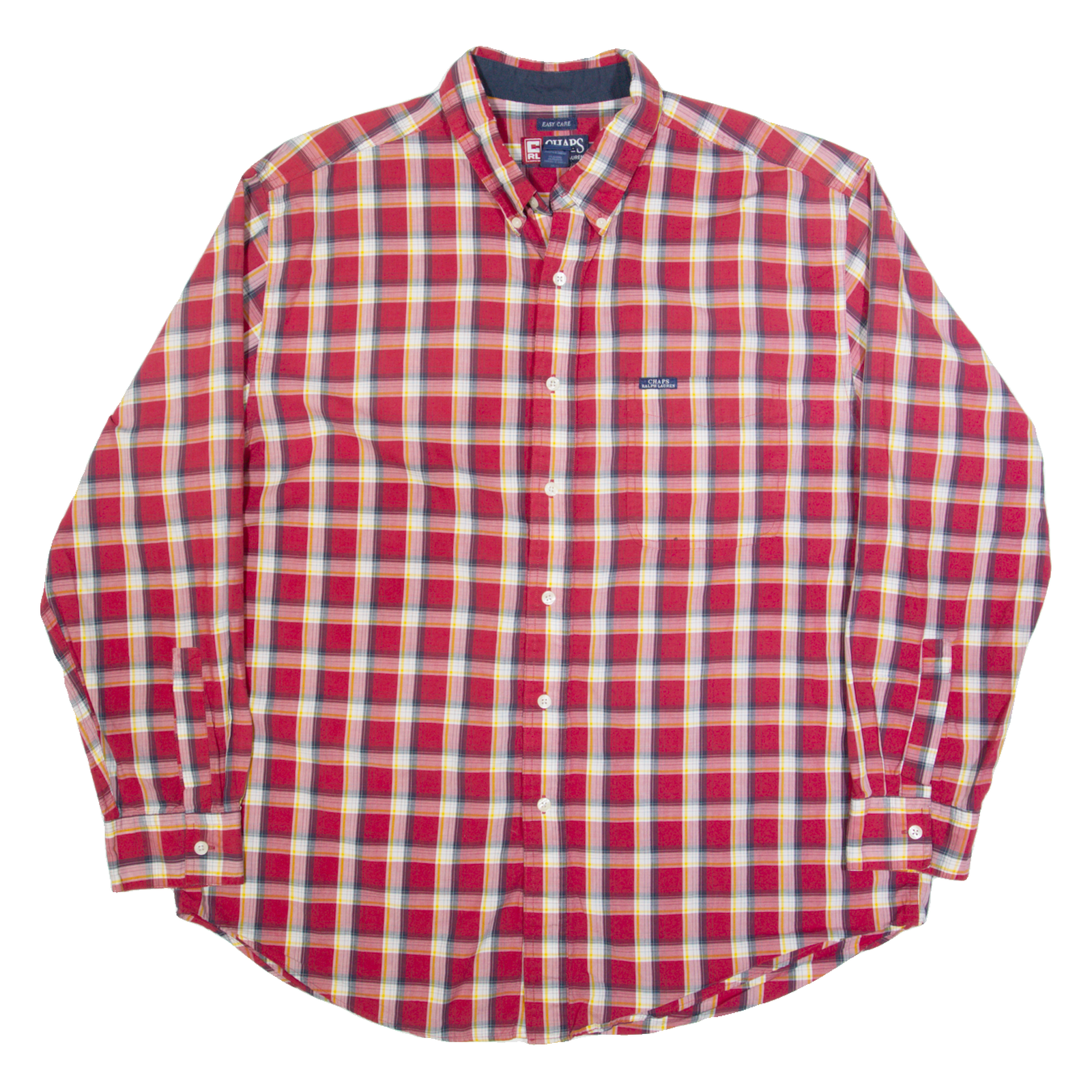 CHAPS RALPH LAUREN Mens Shirt Red Check Long Sleeve XL Refurbished - N/A refurbished available on Cerqular