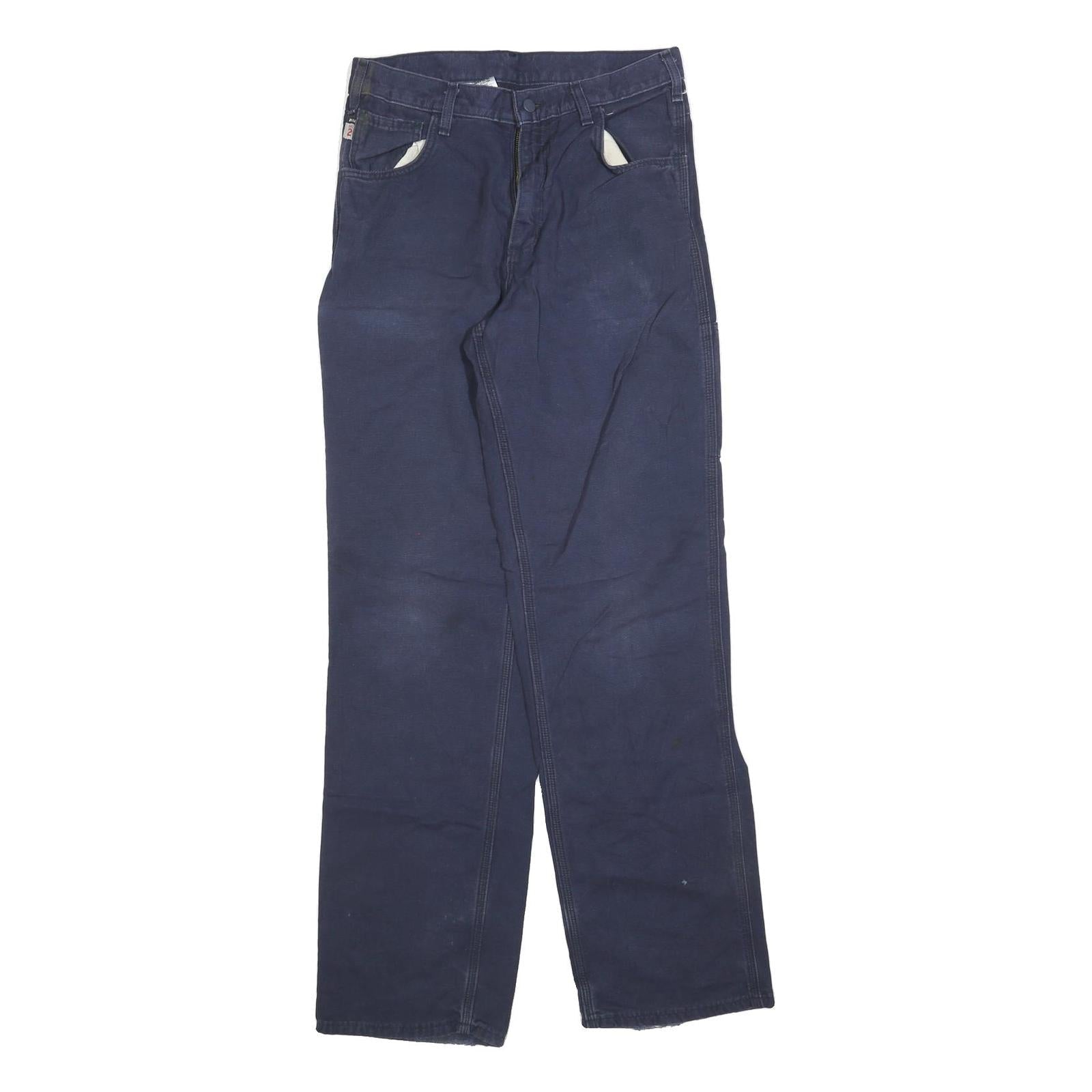 CARHARTT Mens Blue Regular Fit Straight Leg Denim Jeans W31 L34 Workwear Zip Refurbished - N/A refurbished available on Cerqular