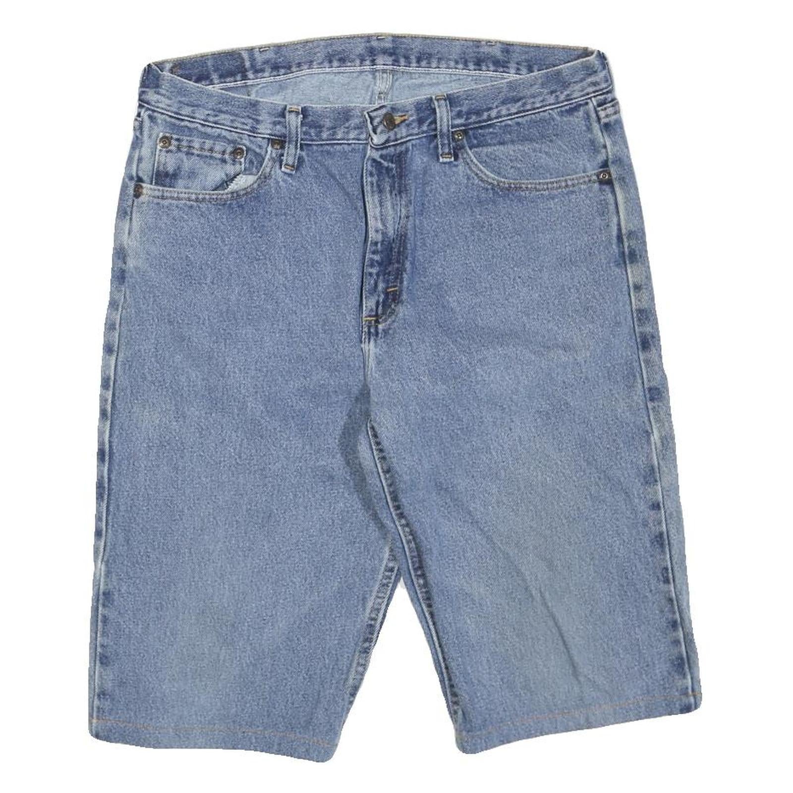 WRANGLER Mens Denim Blue Casual Shorts M W34 Classic Cotton Blend Refurbished - N/A refurbished available on Cerqular