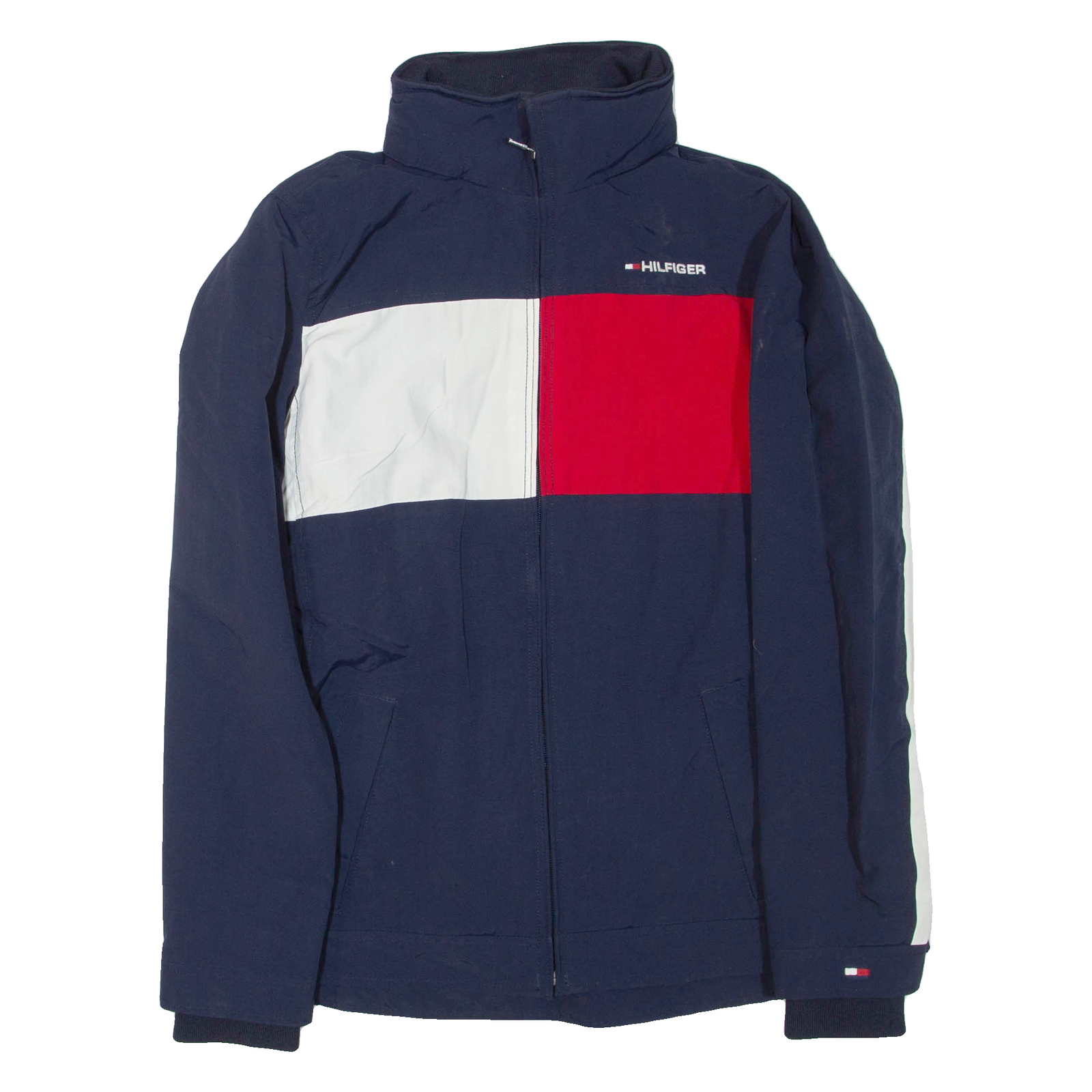 TOMMY HILFIGER Womens Jacket Blue Nylon XS Refurbished - N/A refurbished available on Cerqular