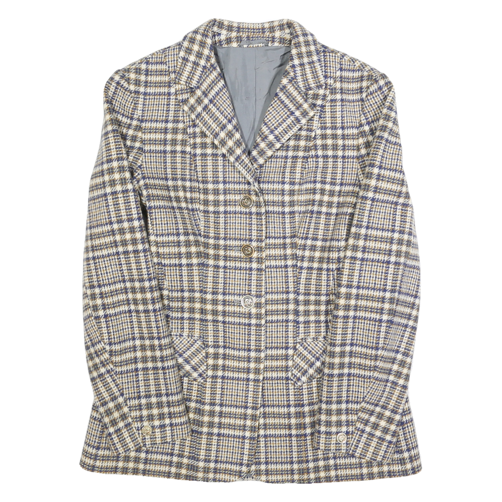 Buy ALTESSA Womens Blue & Beige Check Wool Blend Tailored Jacket XS Button Closure Refurbished - $46.79 ALTESSA Womens Blue & Beige Check Wool Blend Tailored Jacket XS Button Closure Refurbished - N/A refurbished available on Cerqular