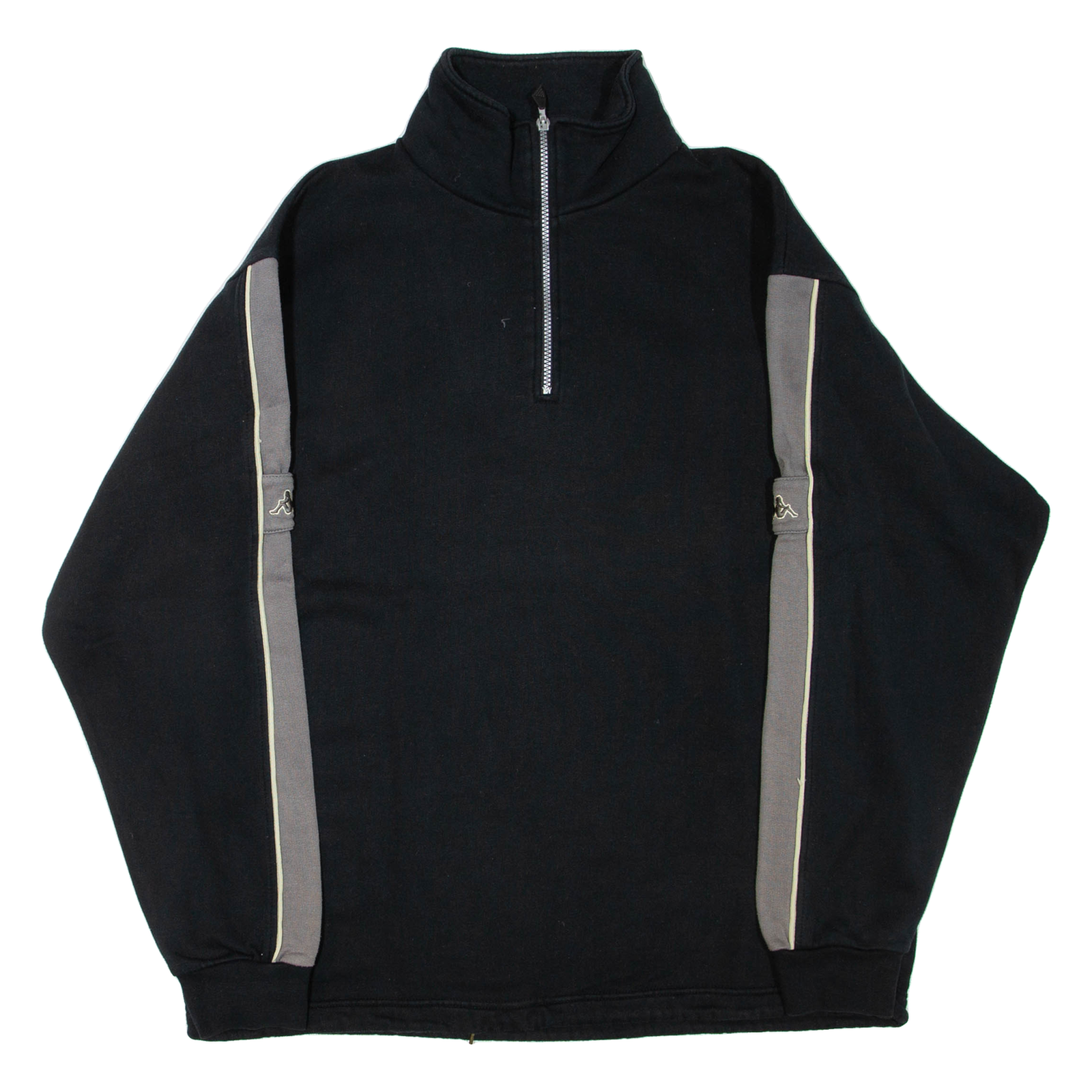 KAPPA Mens Sweatshirt Black 1/4 Zip XL Refurbished - N/A refurbished available on Cerqular