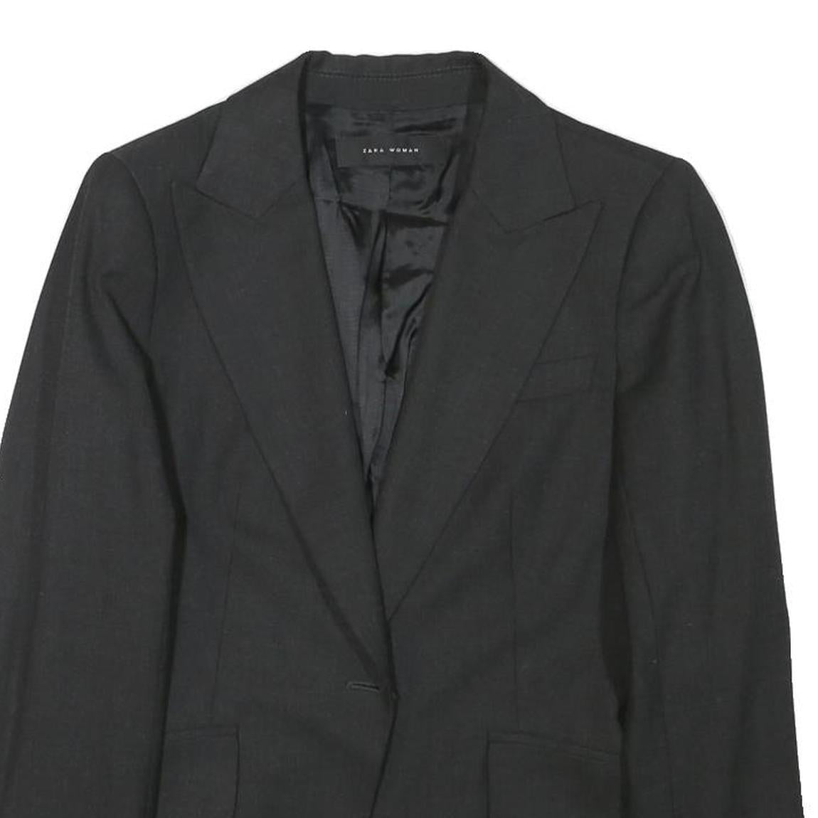 ZARA WOMAN Womens Black Tailored Jacket S Polyester Blend Formal Workwear Refurbished - N/A refurbished available on Cerqular
