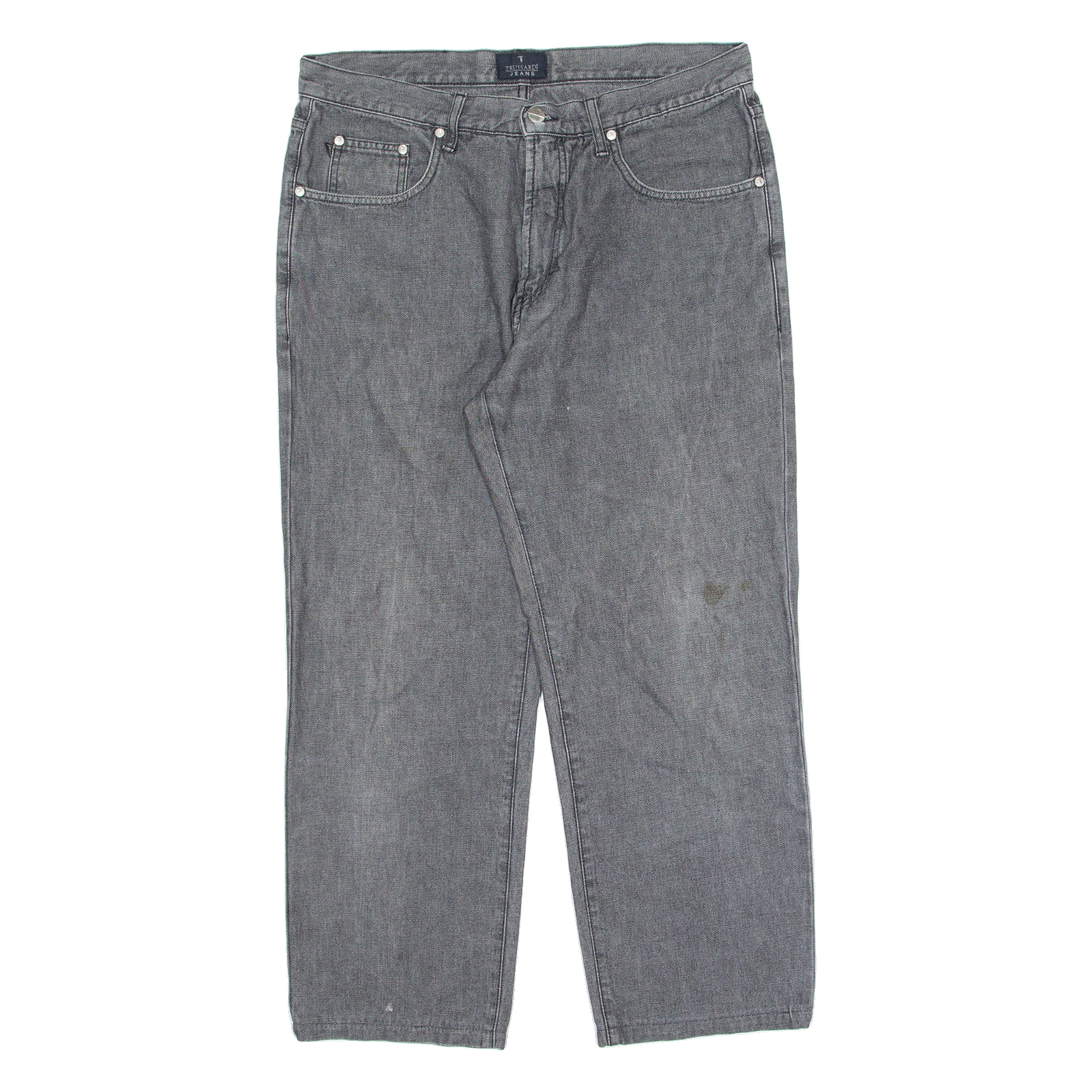 TRUSSARDI JEANS Mens Jeans Grey Regular Straight W34 L26 Refurbished - N/A refurbished available on Cerqular