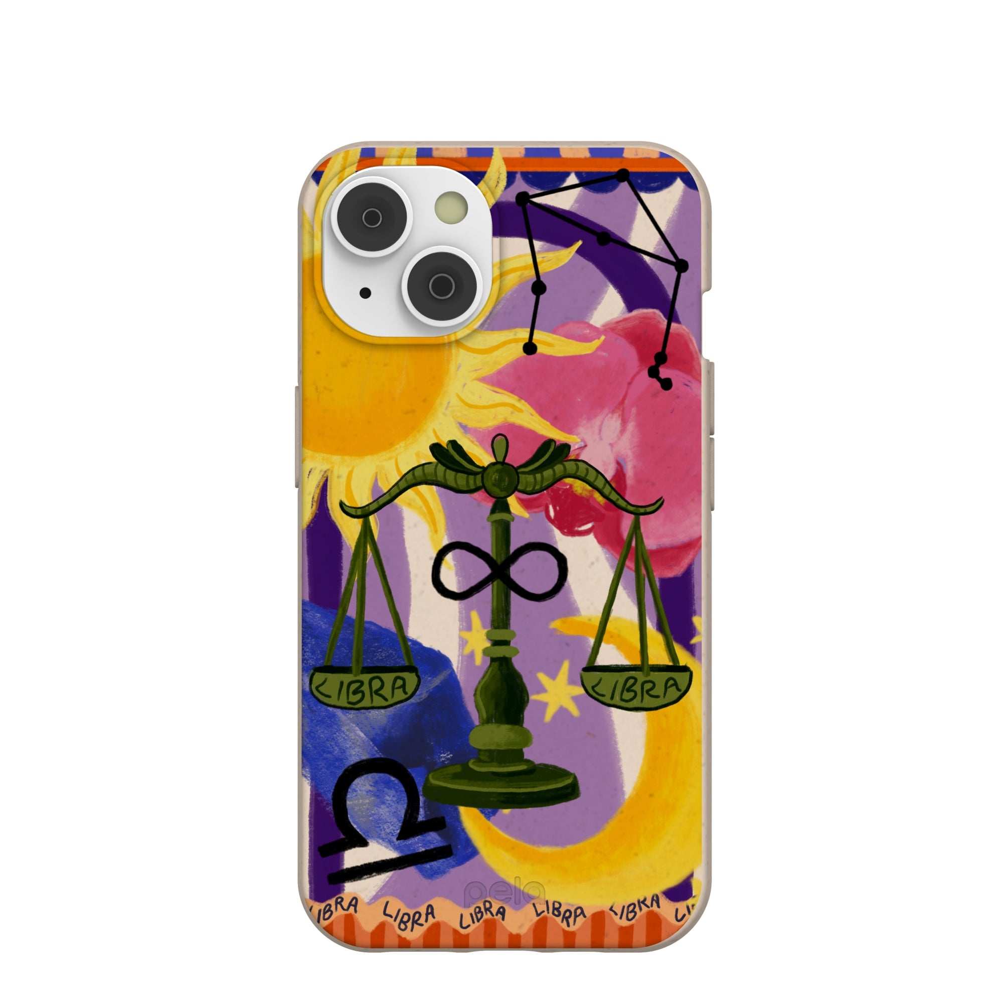 Seashell Libra Scale iPhone 14/16e Case Refurbished - Pela Case refurbished available on Cerqular
