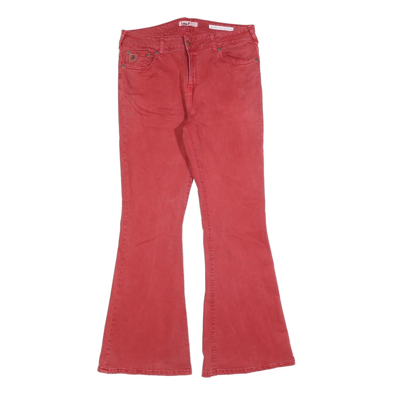 LOIS Womens Jeans Coral Red Regular Flared Denim Rinse W33 L32 Stylish Refurbished - N/A refurbished available on Cerqular
