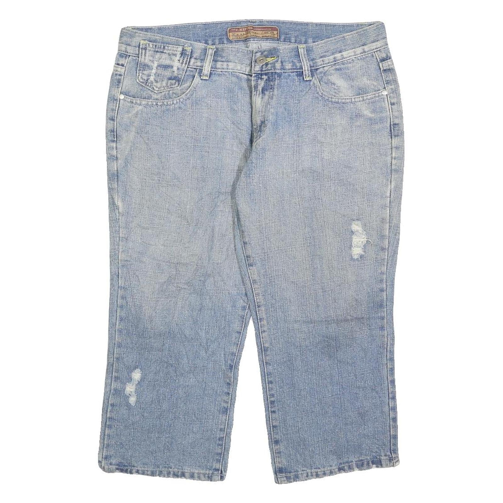 C MATTEO Mens Shorts Blue Denim XL W38 Distressed Casual Cotton Blend Refurbished - N/A refurbished available on Cerqular