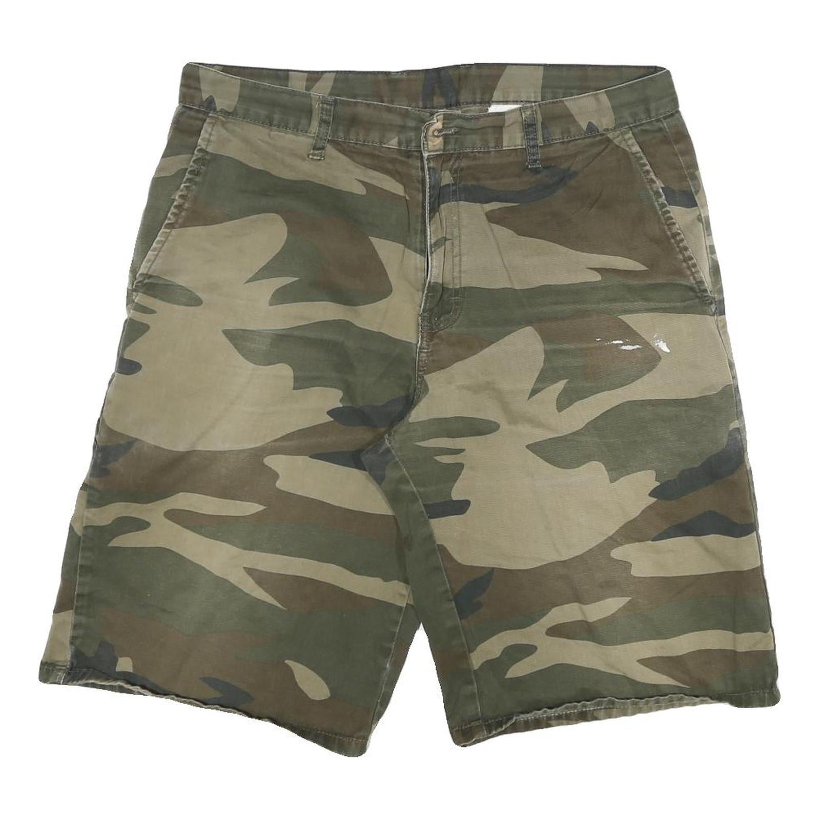 DICKIES Mens Shorts Green & Brown Camouflage XL W34 Cotton Blend Casual Refurbished - N/A refurbished available on Cerqular