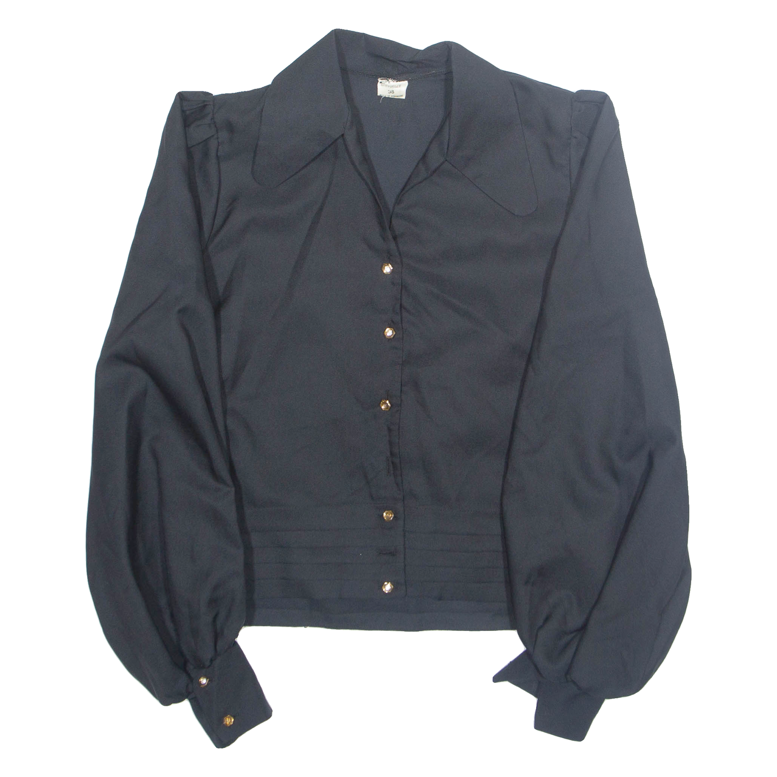 Buy Womens Cropped Blouse Black Collared Long Sleeve M Refurbished - $16.89 Womens Cropped Blouse Black Collared Long Sleeve M Refurbished - N/A refurbished available on Cerqular