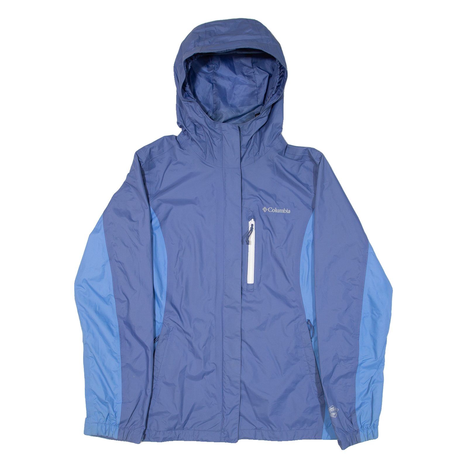 COLUMBIA Omni-Tech Womens Rain Jacket Blue Nylon Hooded M Refurbished - N/A refurbished available on Cerqular