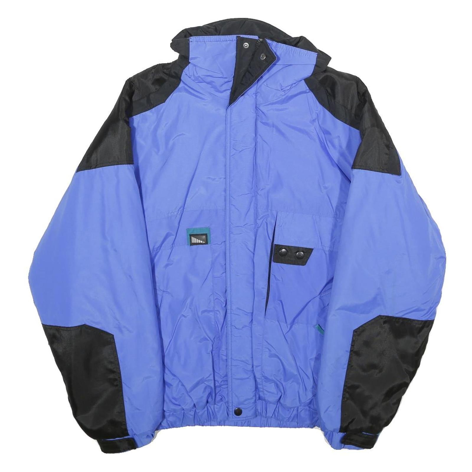 CORNICE Mens Blue & Black Outdoor Nylon Jacket M Zip Plain Lightweight Refurbished - N/A refurbished available on Cerqular