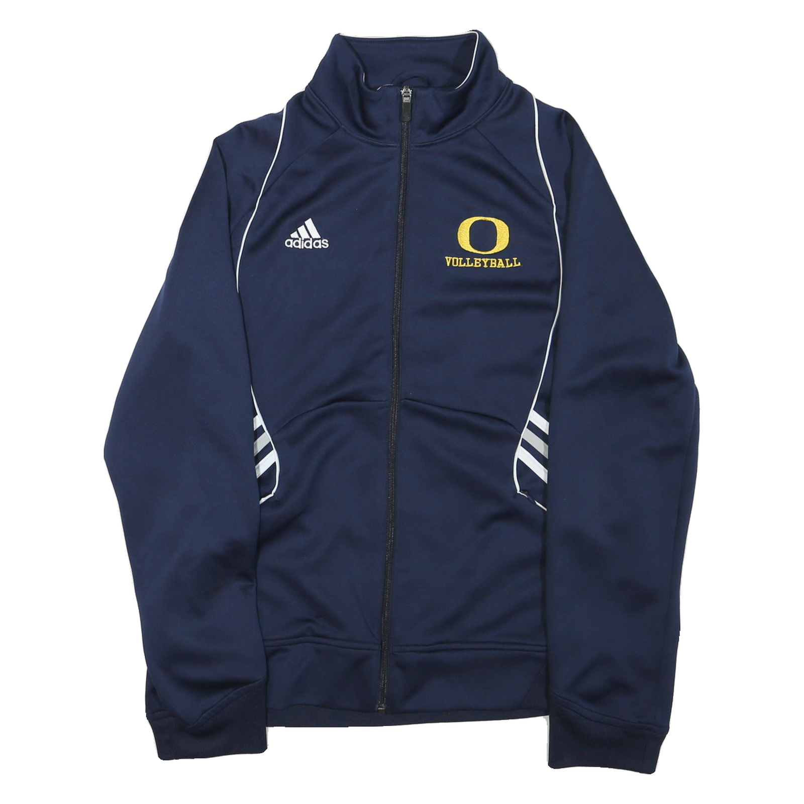 ADIDAS Womens Navy Blue Volleyball Track Jacket UK 18 Polyester Blend Zip Plain Refurbished - N/A refurbished available on Cerqular