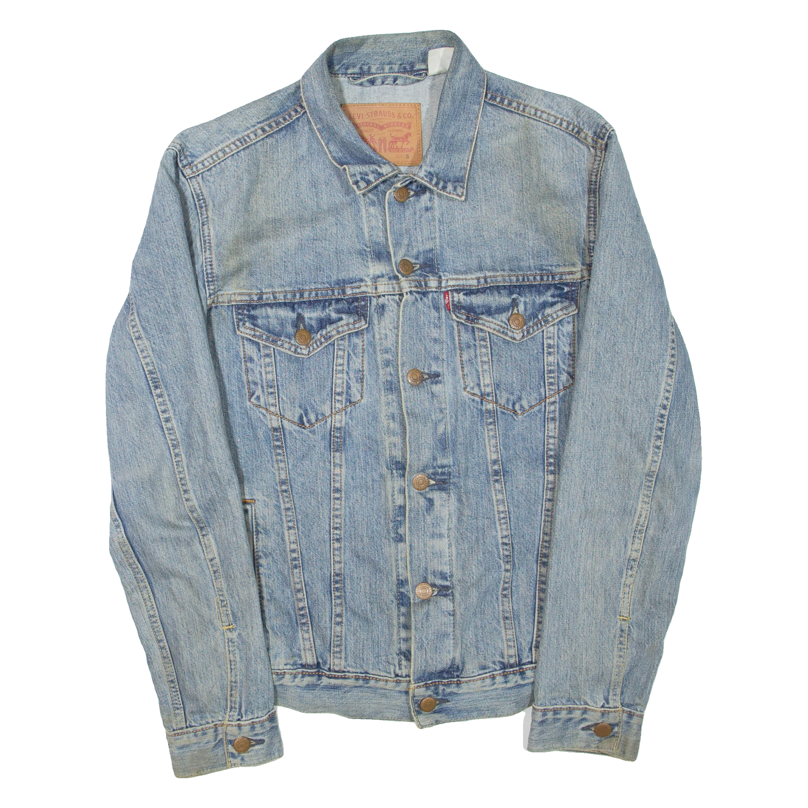 LEVI'S Mens Denim Jacket Blue S Refurbished - N/A refurbished available on Cerqular