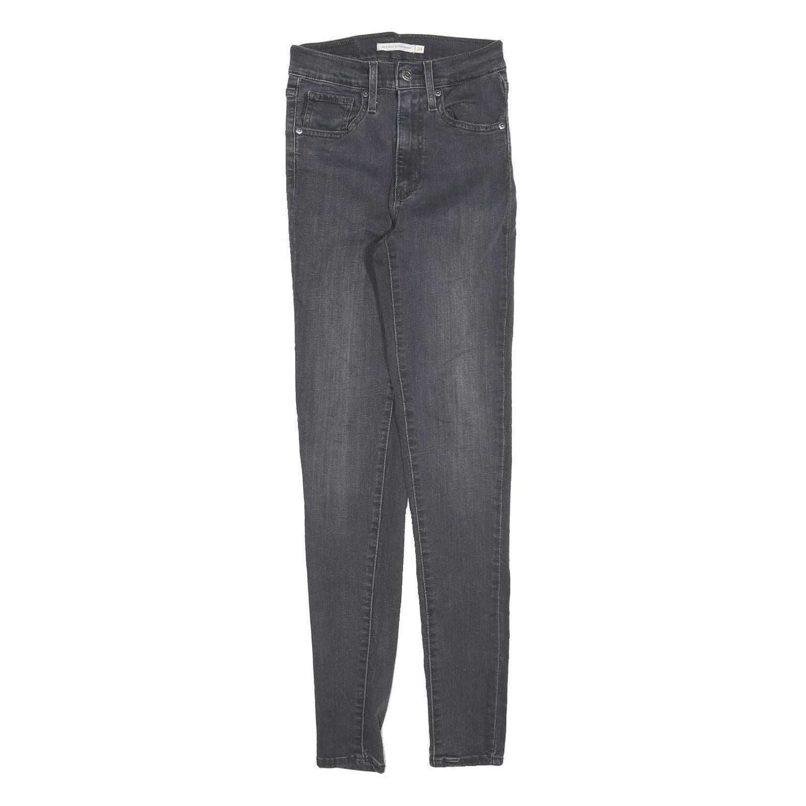 LEVI'S Womens Slim Black Skinny Denim Medium W24 L30 Jeans Zip Closure Refurbished - N/A refurbished available on Cerqular