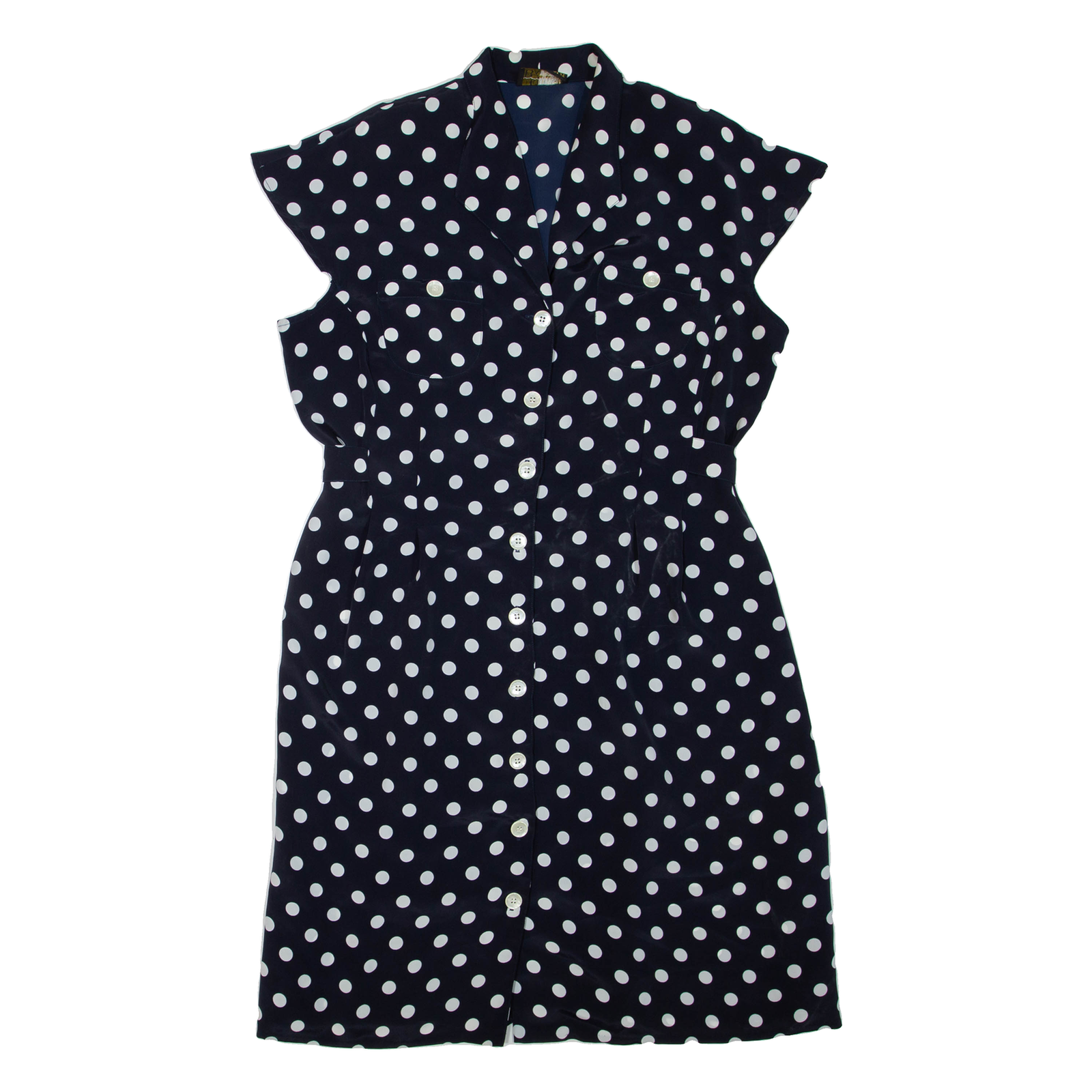 Womens Day Dress Black Spotted Sleeveless Knee Length XL Refurbished - N/A refurbished available on Cerqular
