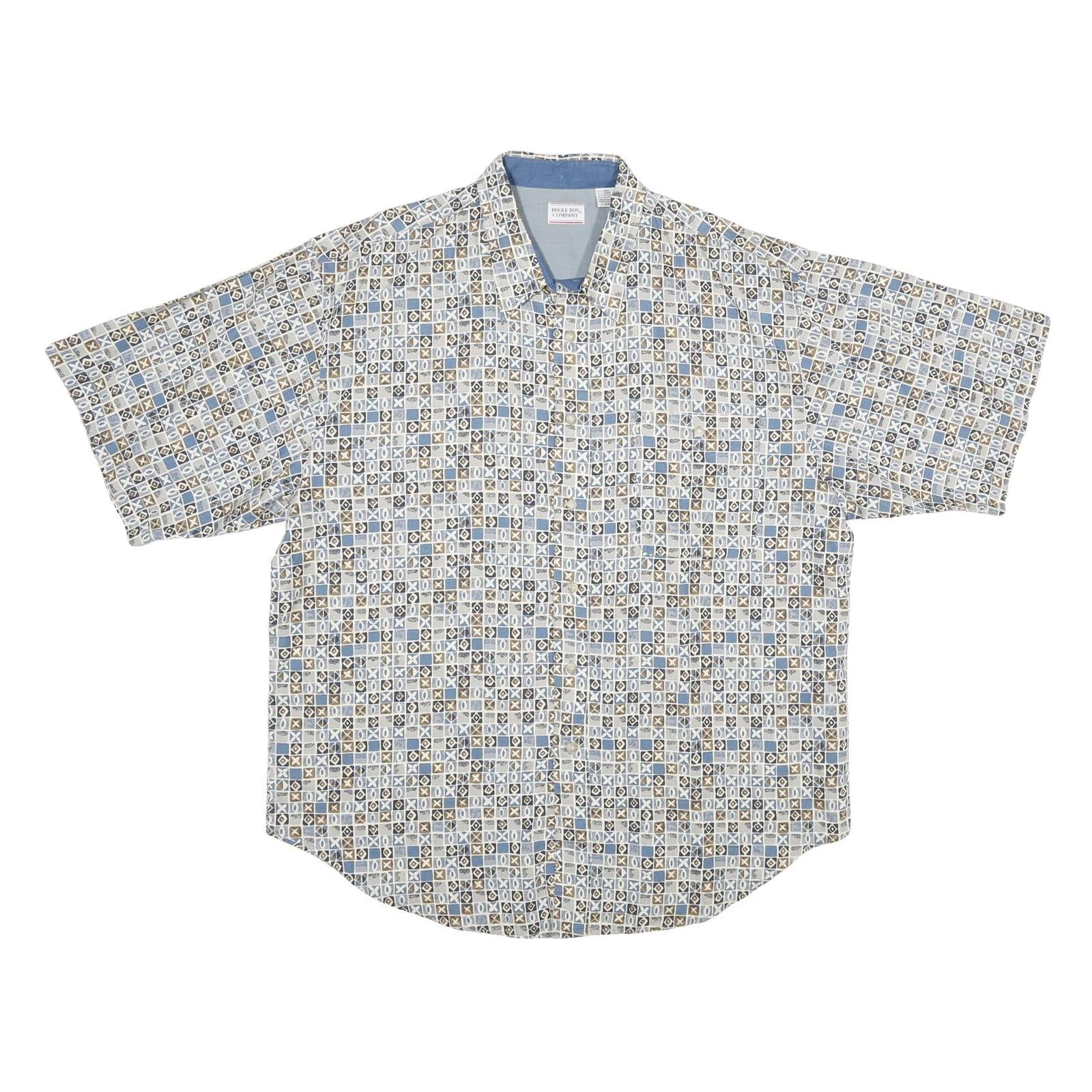 Buy BUGLE BOY Mens Blue & Beige Pattern Cotton Shirt 2XL Short Sleeve Casual Refurbished - $49.39 BUGLE BOY Mens Blue & Beige Pattern Cotton Shirt 2XL Short Sleeve Casual Refurbished - N/A refurbished available on Cerqular