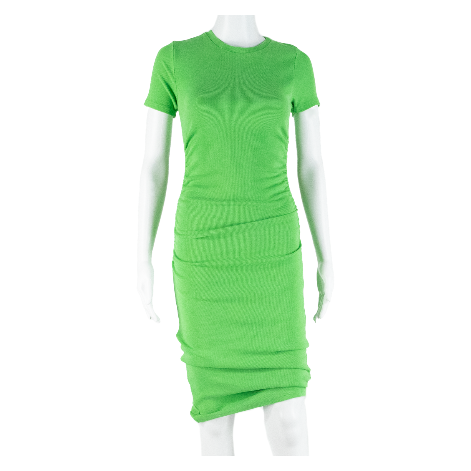 ZARA Womens Bodycon Dress Green Short Sleeve Midi M Refurbished - N/A refurbished available on Cerqular