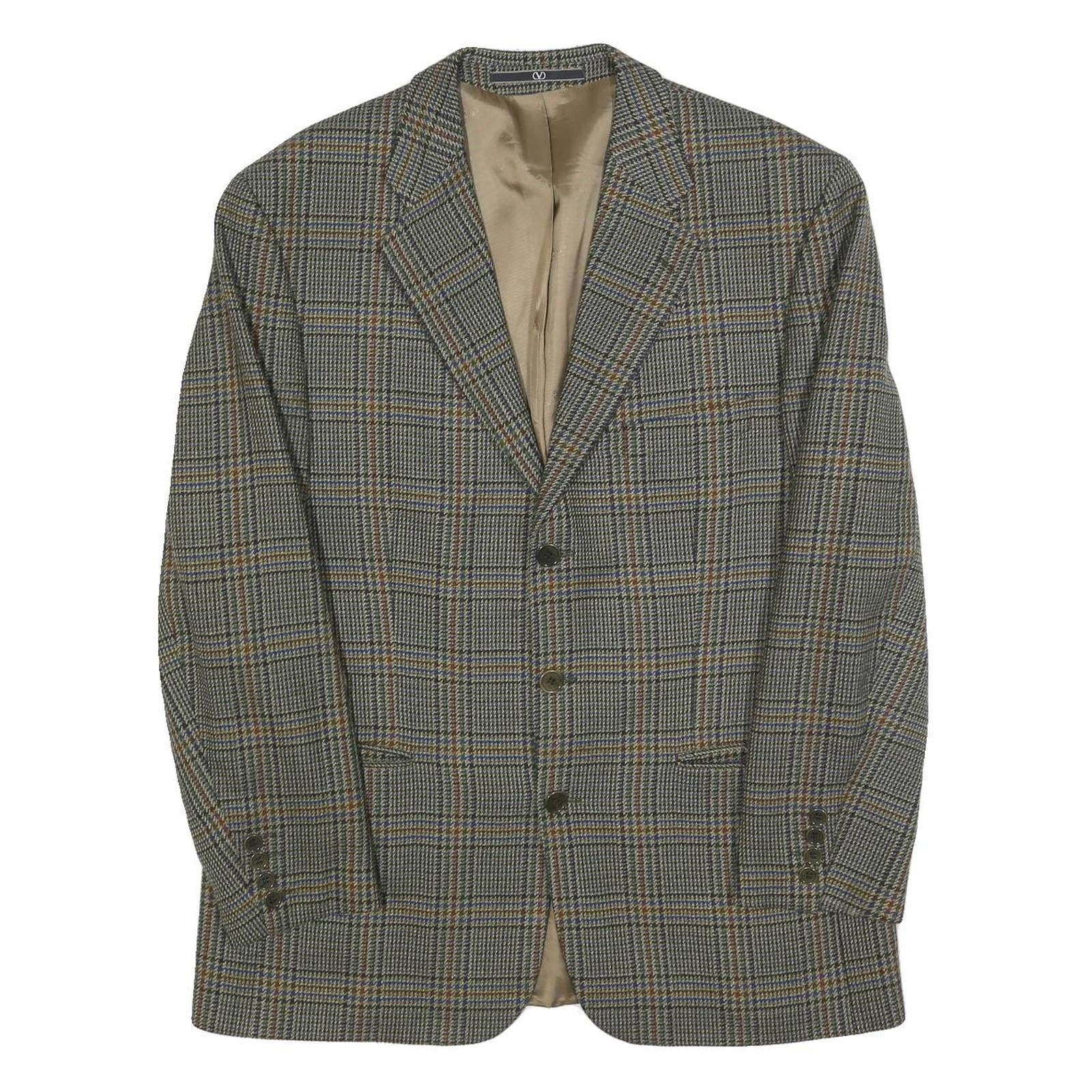 Buy VALENTINO Mens Grey & Brown Checked Wool Button Jacket M Woven Classic Tailored Refurbished - $132.59 VALENTINO Mens Grey & Brown Checked Wool Button Jacket M Woven Classic Tailored Refurbished - N/A refurbished available on Cerqular