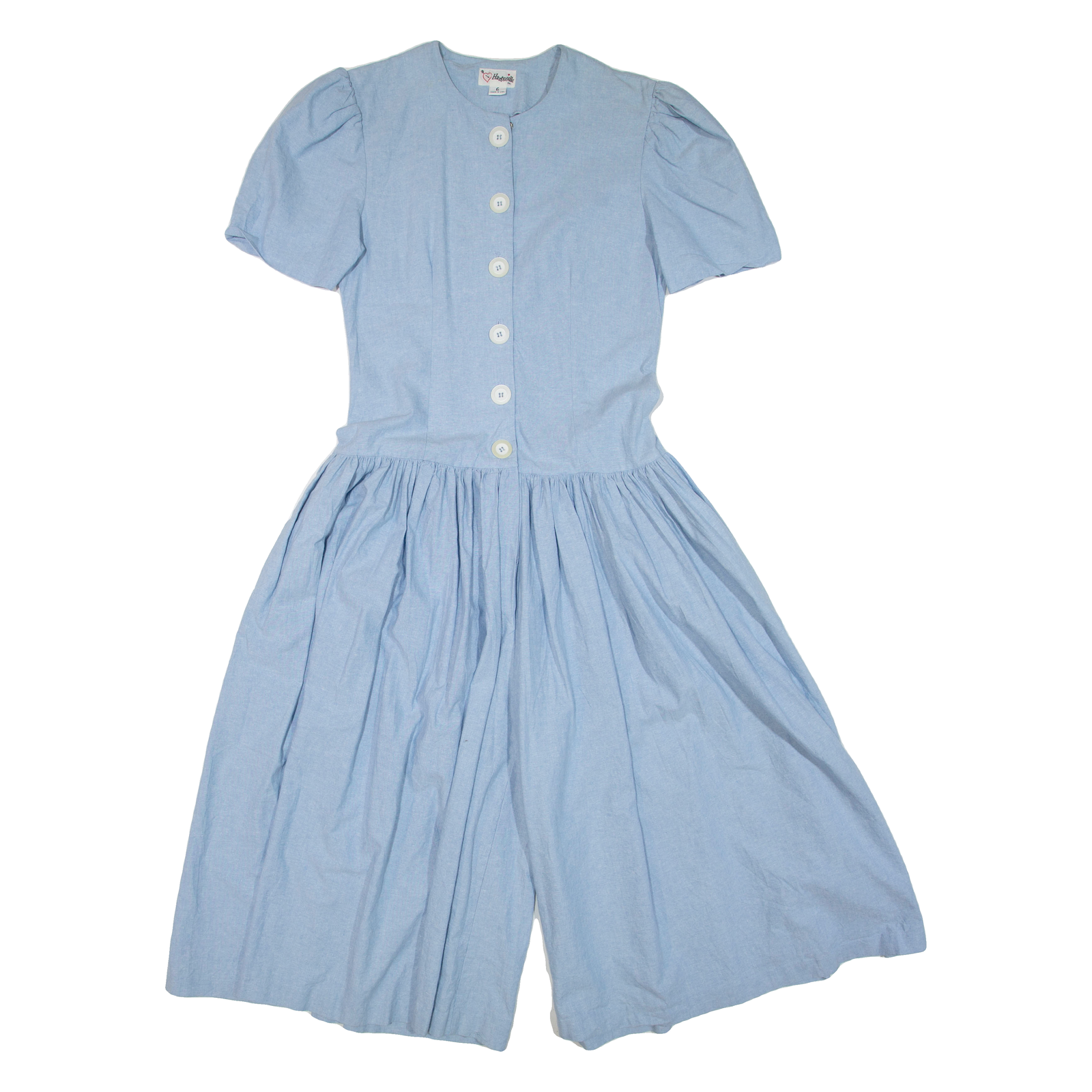 HARTSVILLE Womens Jumpsuit Blue Straight Denim L Refurbished - N/A refurbished available on Cerqular