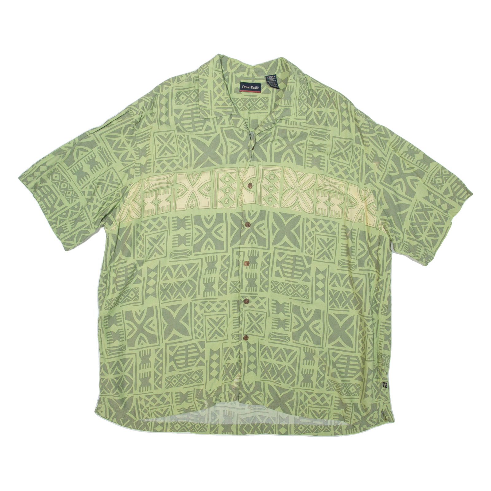 Buy OCEAN PACIFIC Mens Shirt Green Viscose Geometric 2XL Refurbished - $18.19 OCEAN PACIFIC Mens Shirt Green Viscose Geometric 2XL Refurbished - N/A refurbished available on Cerqular