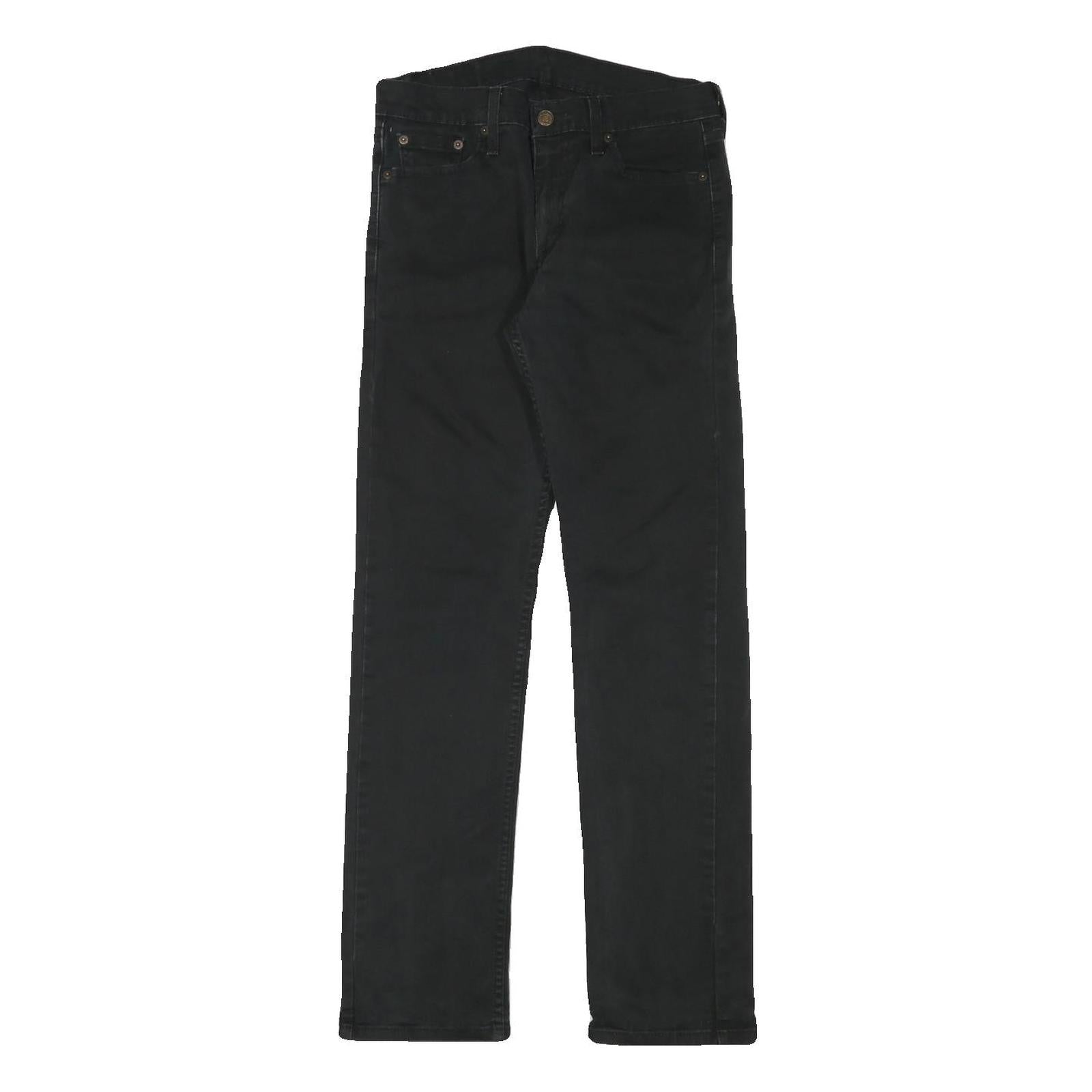 LEVI'S 513 Mens Jeans Black Regular Straight Denim Raw W28 L30 Classic Fit Zip Refurbished - N/A refurbished available on Cerqular