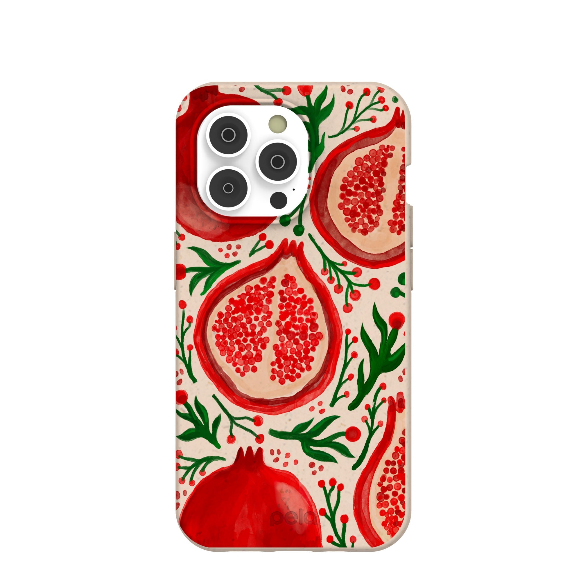 Seashell Pomegranate Cheer iPhone 14 Pro Case Refurbished - Pela Case refurbished available on Cerqular