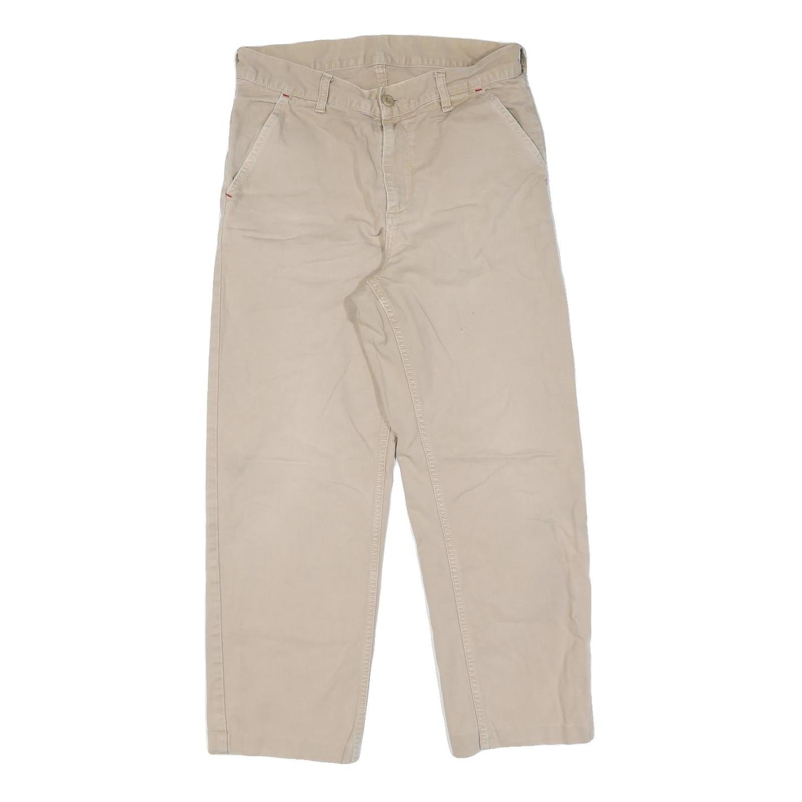 CARHARTT Mens Cotton Beige Regular Fit Straight Leg Trousers W30 L26 Workwear Refurbished - N/A refurbished available on Cerqular