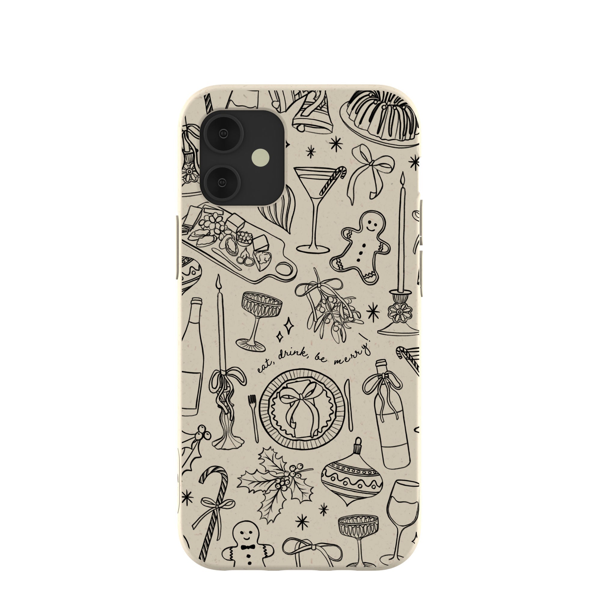 London Fog Holiday Dinner Party iPhone 12 Mini Case Refurbished - Pela Case refurbished available on Cerqular