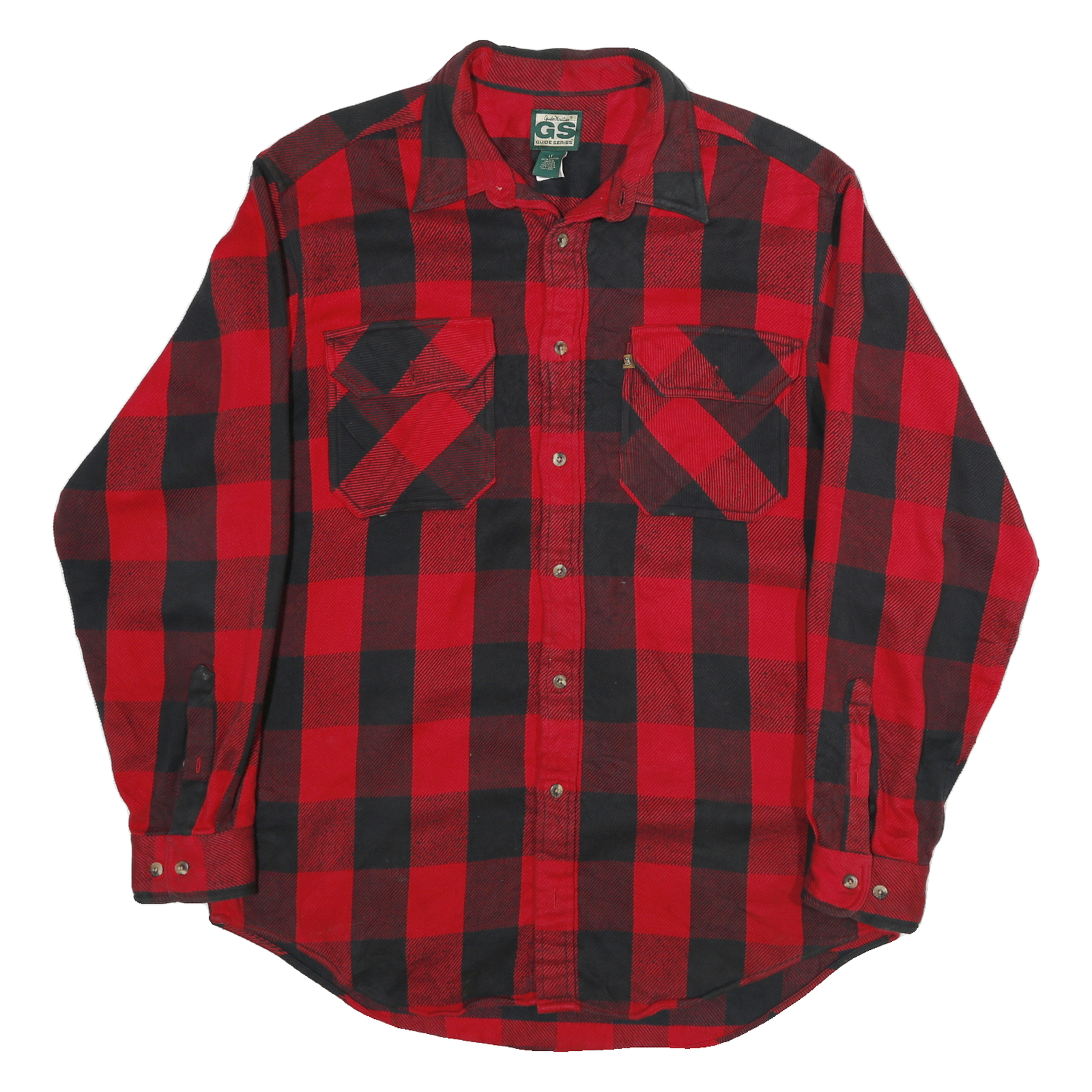 GUIDE SERIES Mens Red & Black Check Shirt XL Button Fastening Casual Cotton Refurbished - N/A refurbished available on Cerqular